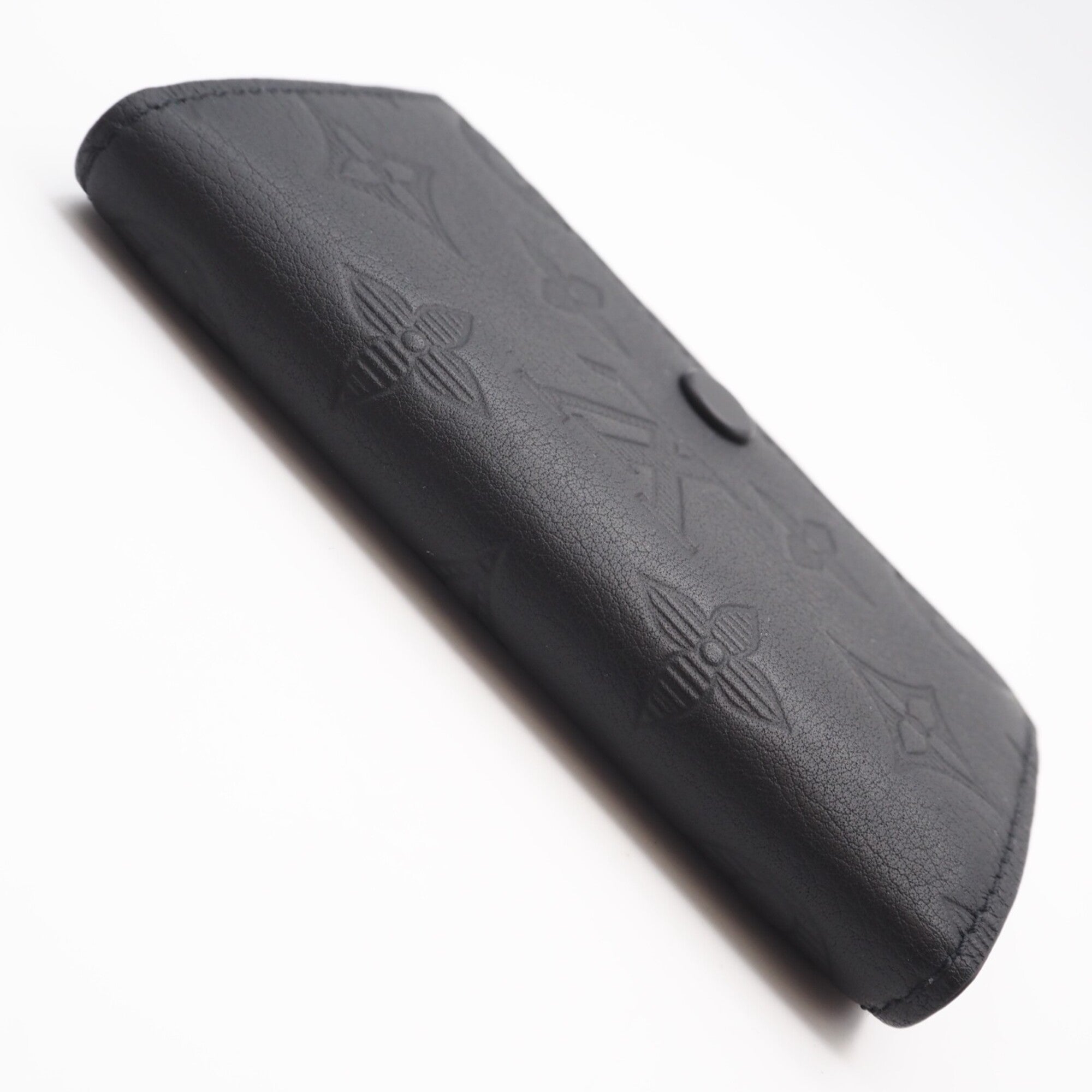 Louis Vuitton Monogram Shadow Black Leather Wallet (Tri-Fold) (Pre-Owned)