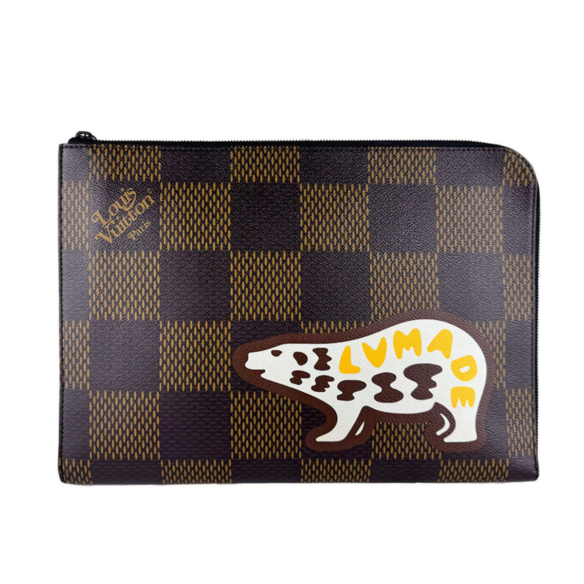 Louis Vuitton Damier Canvas Ebene Clutch Bag Pochette (Pre-Owned)