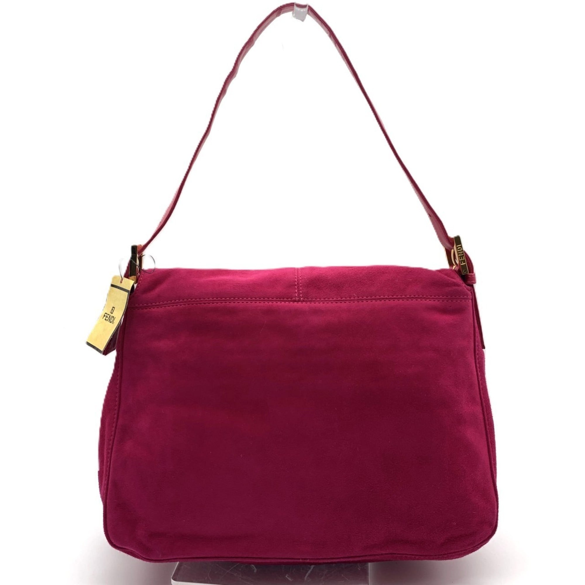 Fendi Pink Pink Red Suede Leather Handbag (Pre-Owned)
