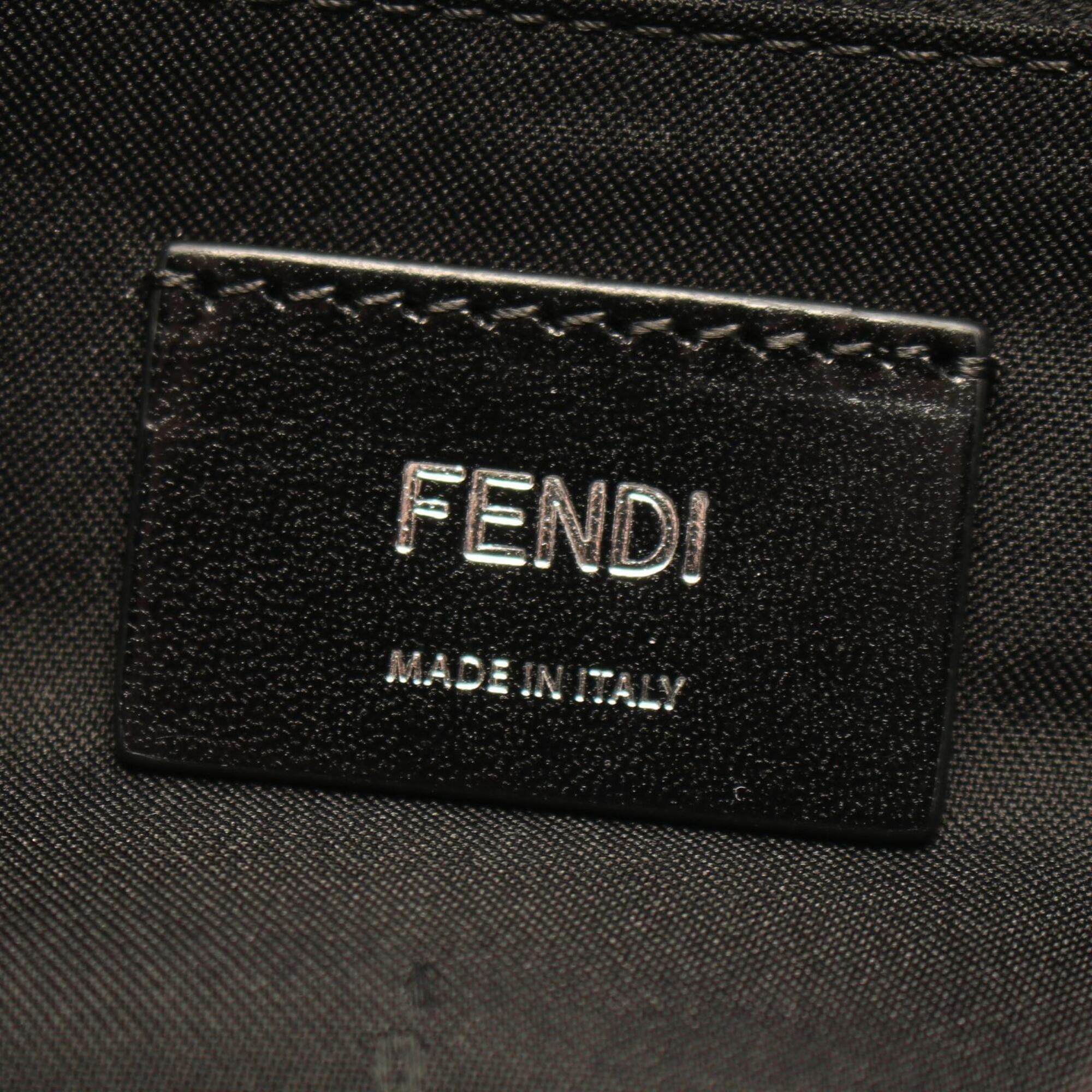 Fendi Brown Khaki Multi-Color Nylon Leather Handbag Shoulder Bag (Pre-Owned)