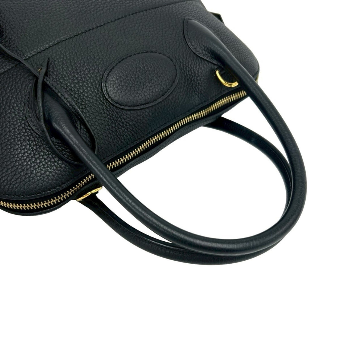 Hermes Black Taurillon Clemence Leather Handbag Shoulder Bag Tote Bag (Pre-Owned)