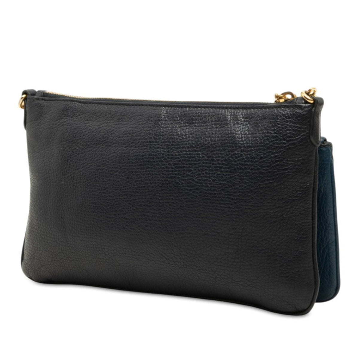 Miu Miu Blue Navy Leather Shoulder Bag (Pre-Owned)