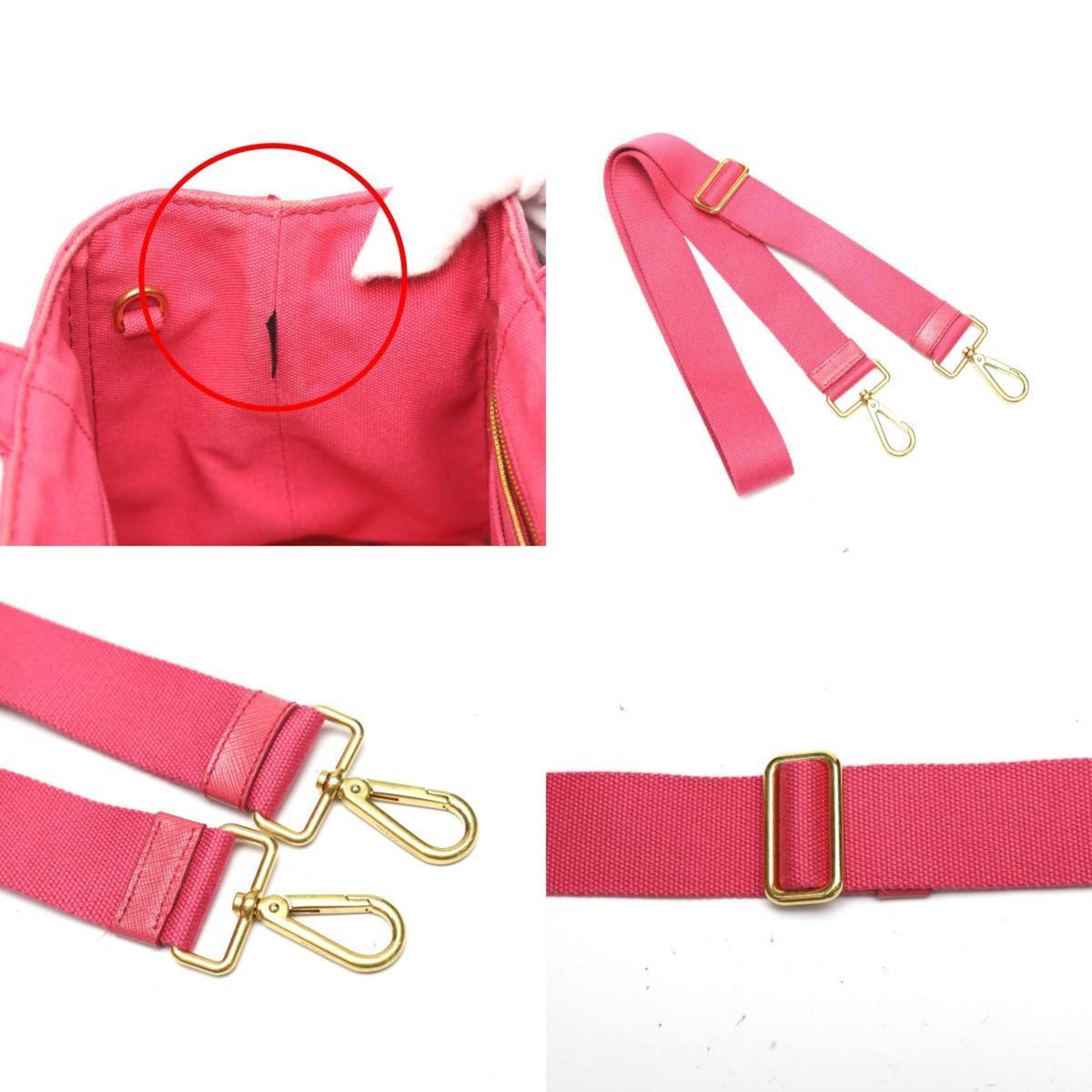 Prada Pink Canvas Tote Bag (Pre-Owned)