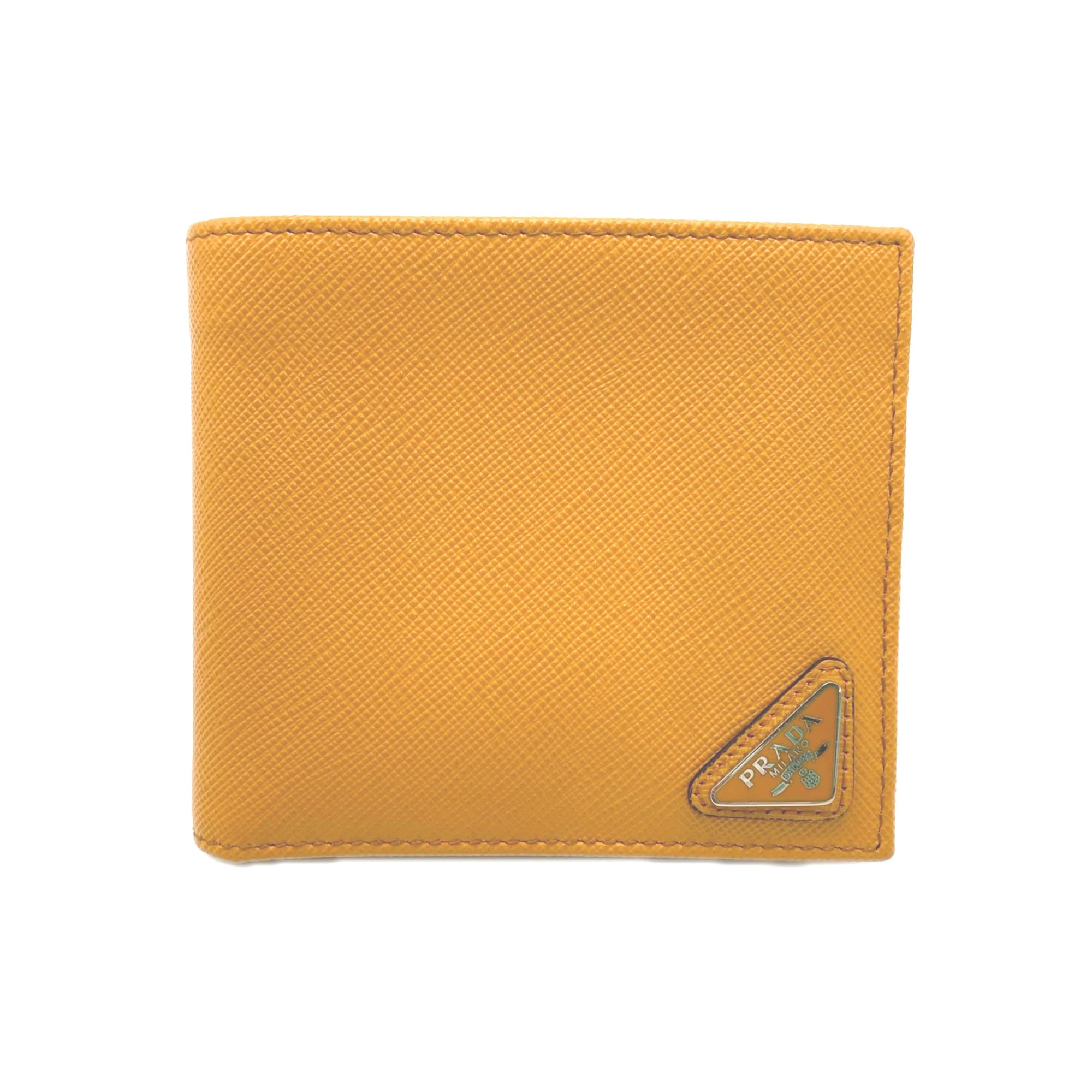 Prada Saffiano Orange Saffiano Wallet (Bi-Fold) (Pre-Owned)