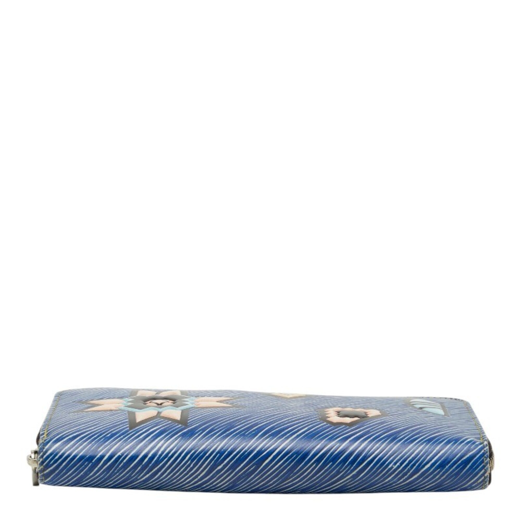Louis Vuitton Blue Leather Long Wallet (Bi-Fold) (Pre-Owned)