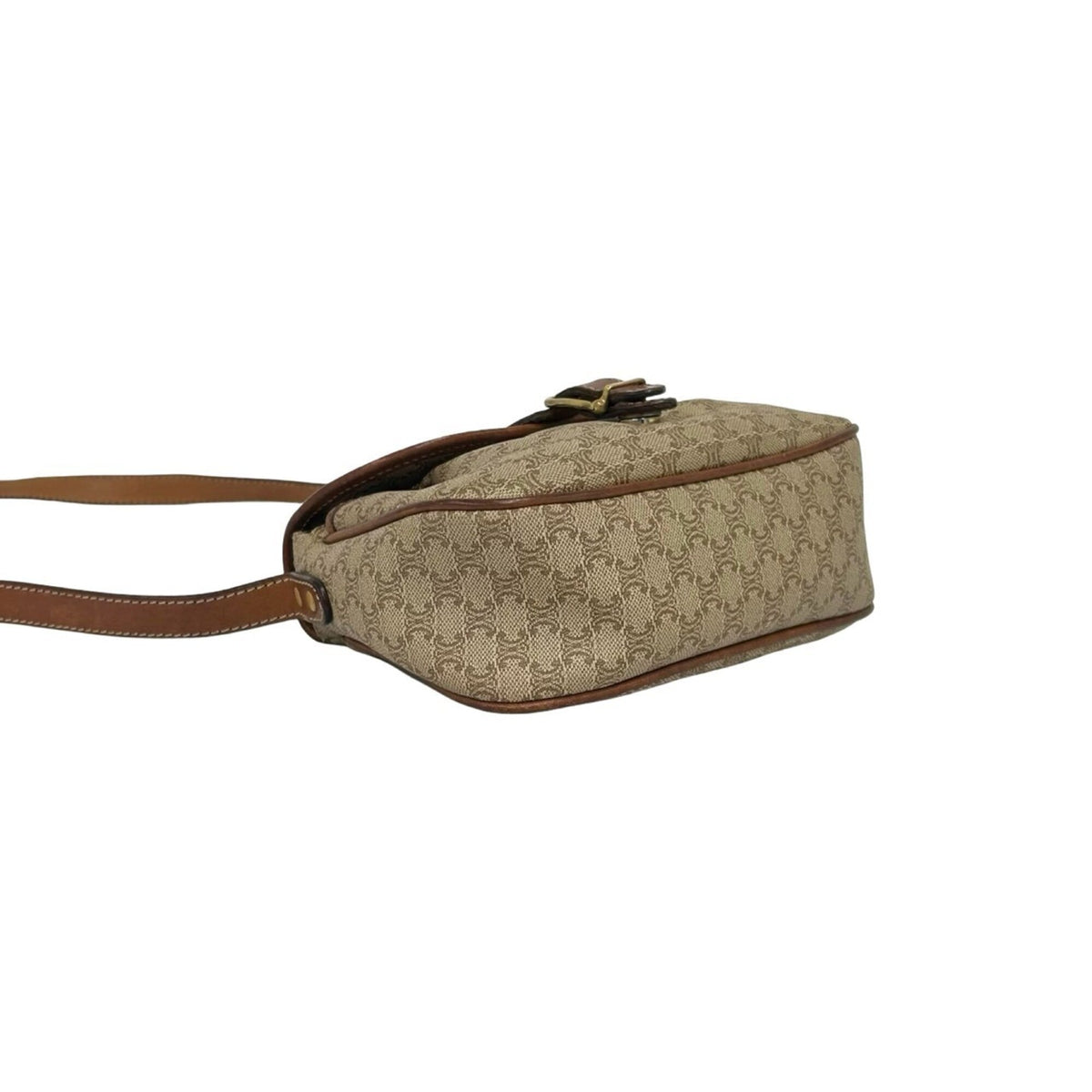 Celine Brown Leather Pvc Pochette Shoulder Bag (Pre-Owned)