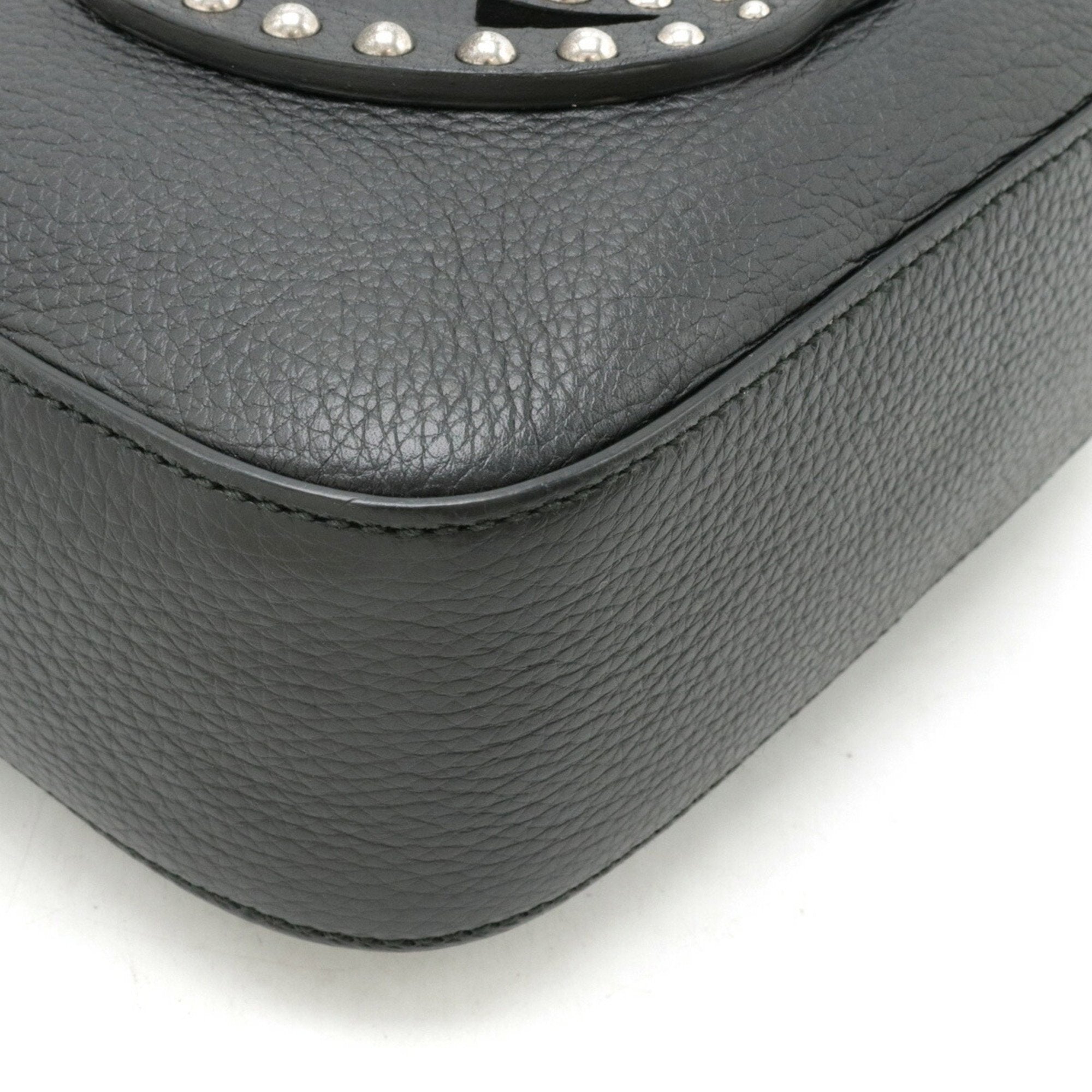 Gucci Soho Black Leather Shoulder Bag (Pre-Owned)