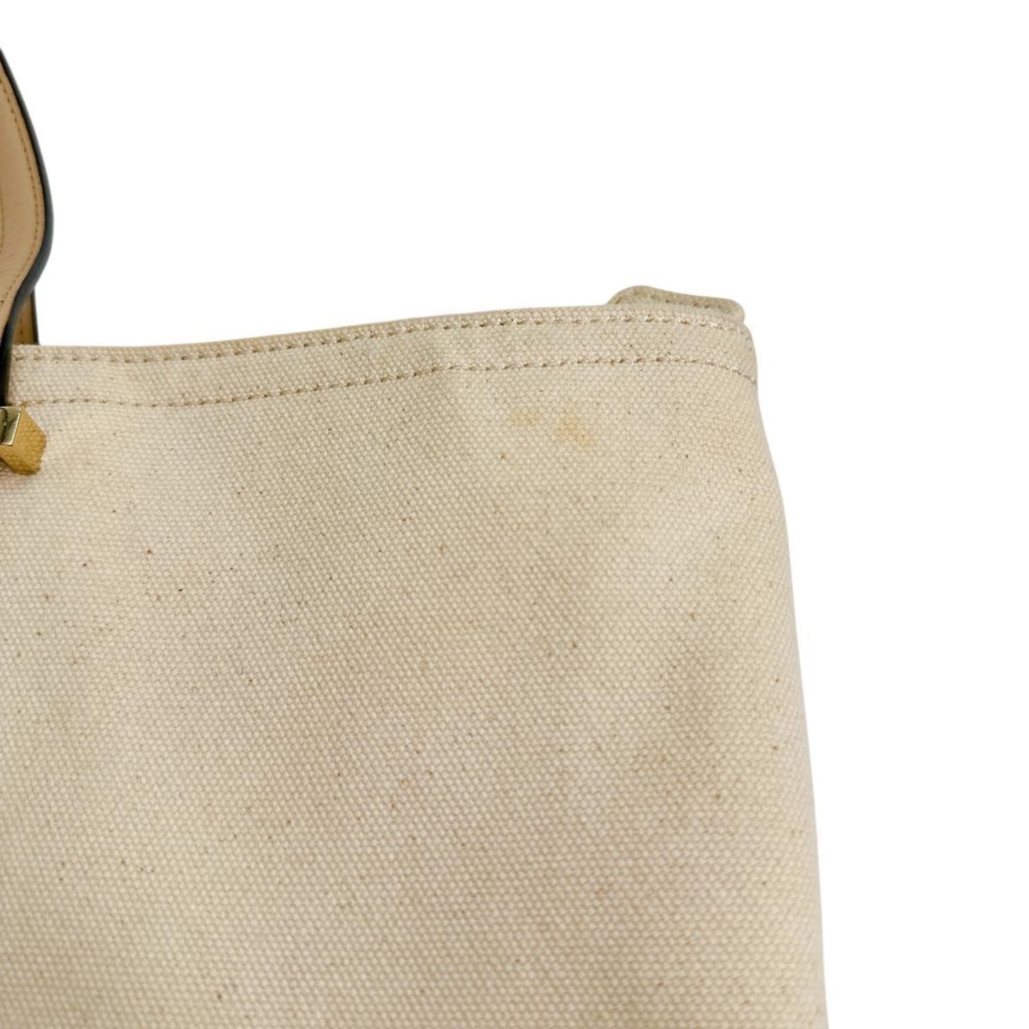 Kate Spade Beige Canvas Handbag Tote Bag (Pre-Owned)
