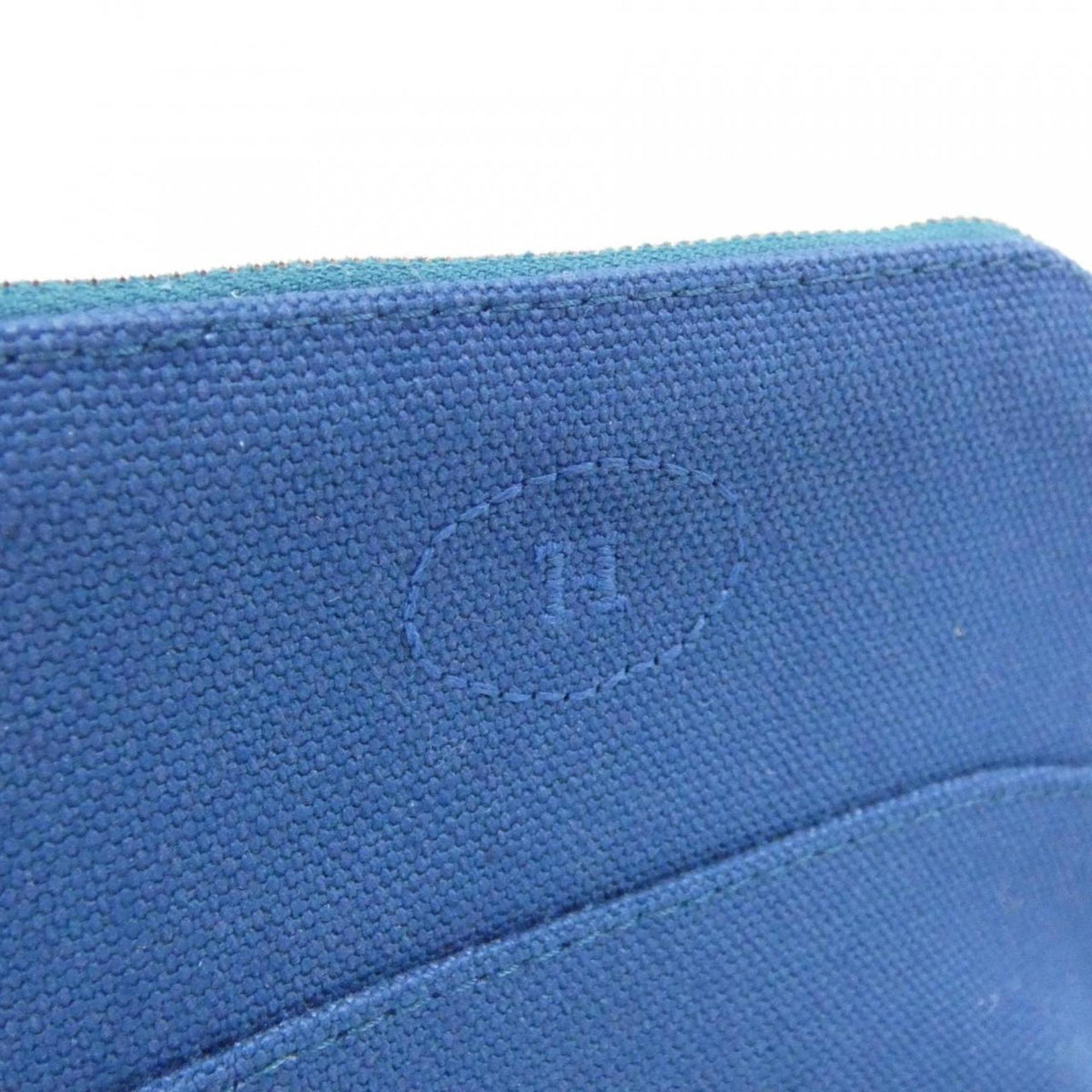 Hermes Blue Canvas Pouch (Pre-Owned)