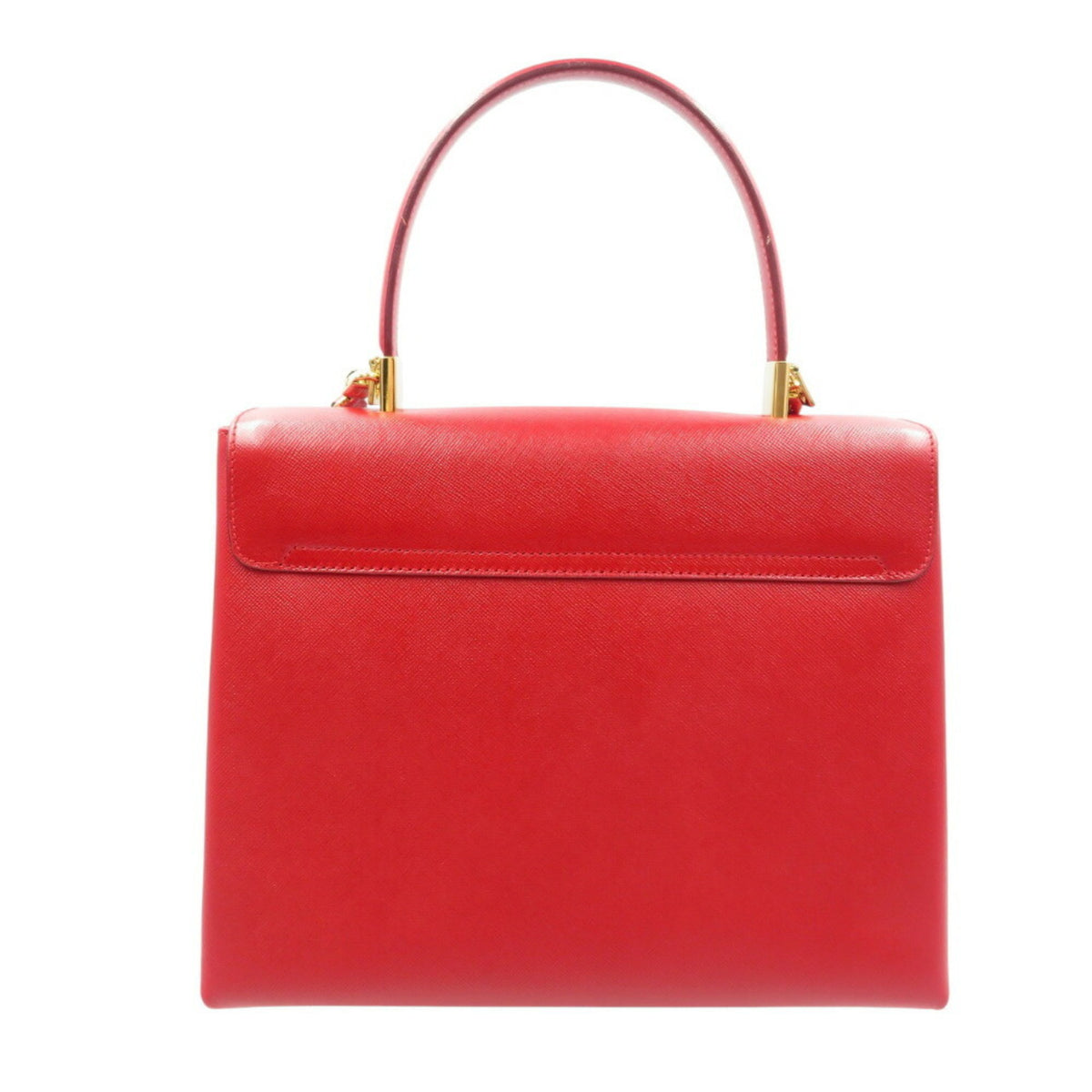 Salvatore Ferragamo Red Color Leather Handbag Shoulder Bag (Pre-Owned)