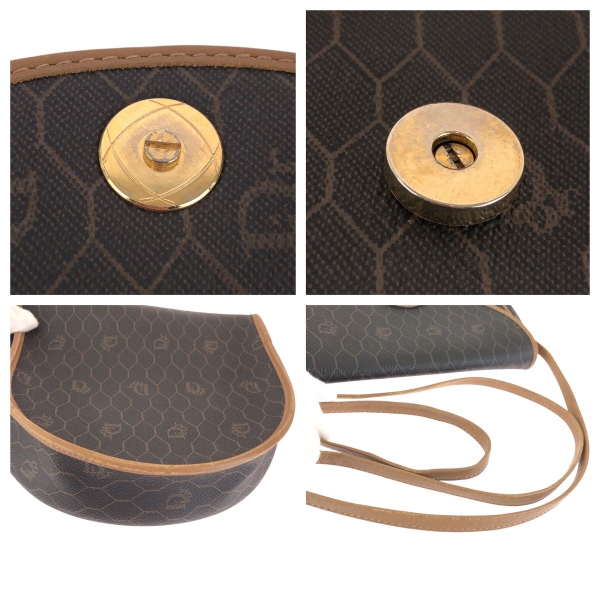 Christian Dior Beige Brown Pvc Pochette Shoulder Bag (Pre-Owned)