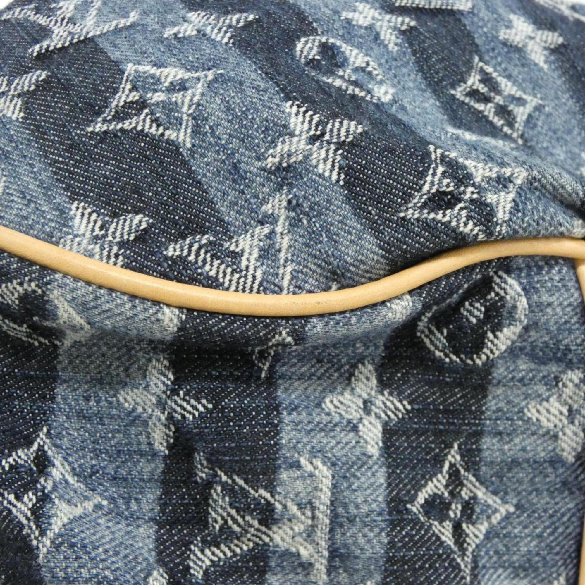 Louis Vuitton Blue Denim Canvas Handbag (Pre-Owned)