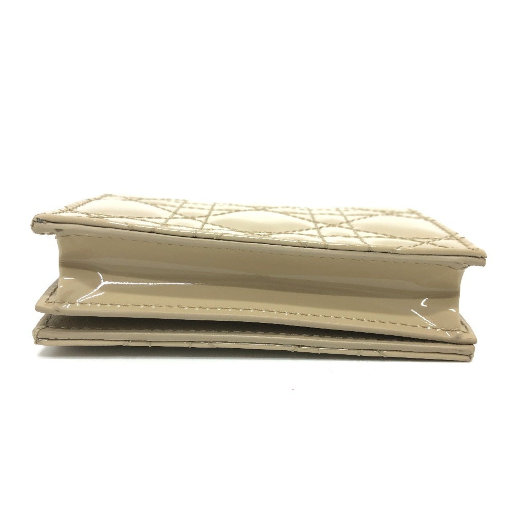 Christian Dior Beige Leather Wallet (Bi-Fold) (Pre-Owned)