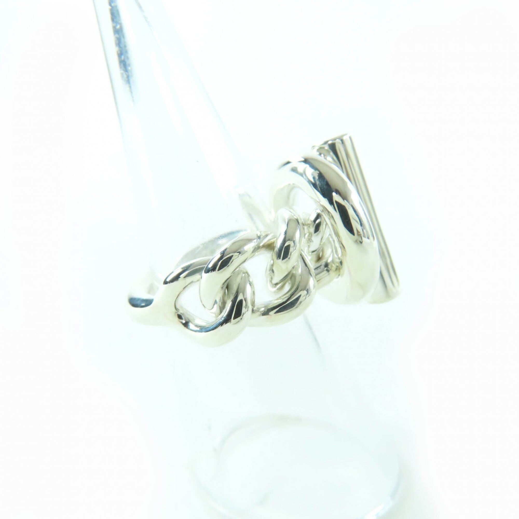 Hermes Silver 925 Band Ring (Pre-Owned)