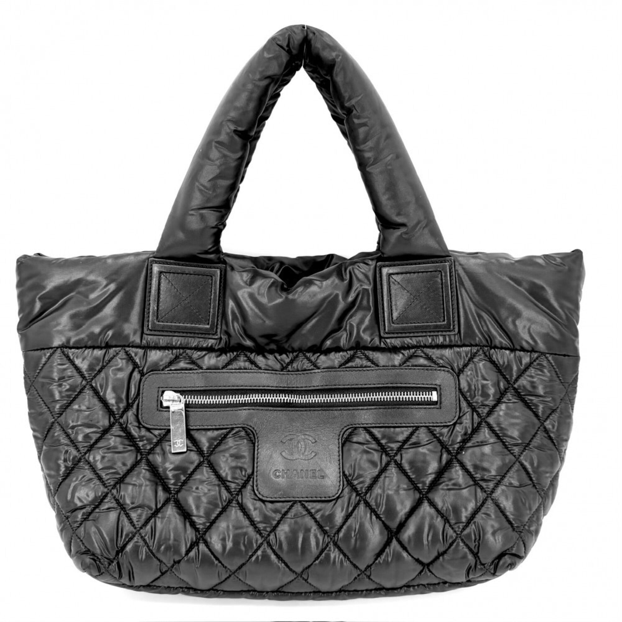 Chanel Coco Cocoon Bordeaux Gray Nylon Handbag Tote Bag (Pre-Owned)