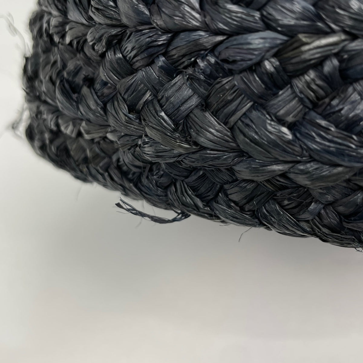 Saint Laurent Black Raffia Leather Tote Bag (Pre-Owned)