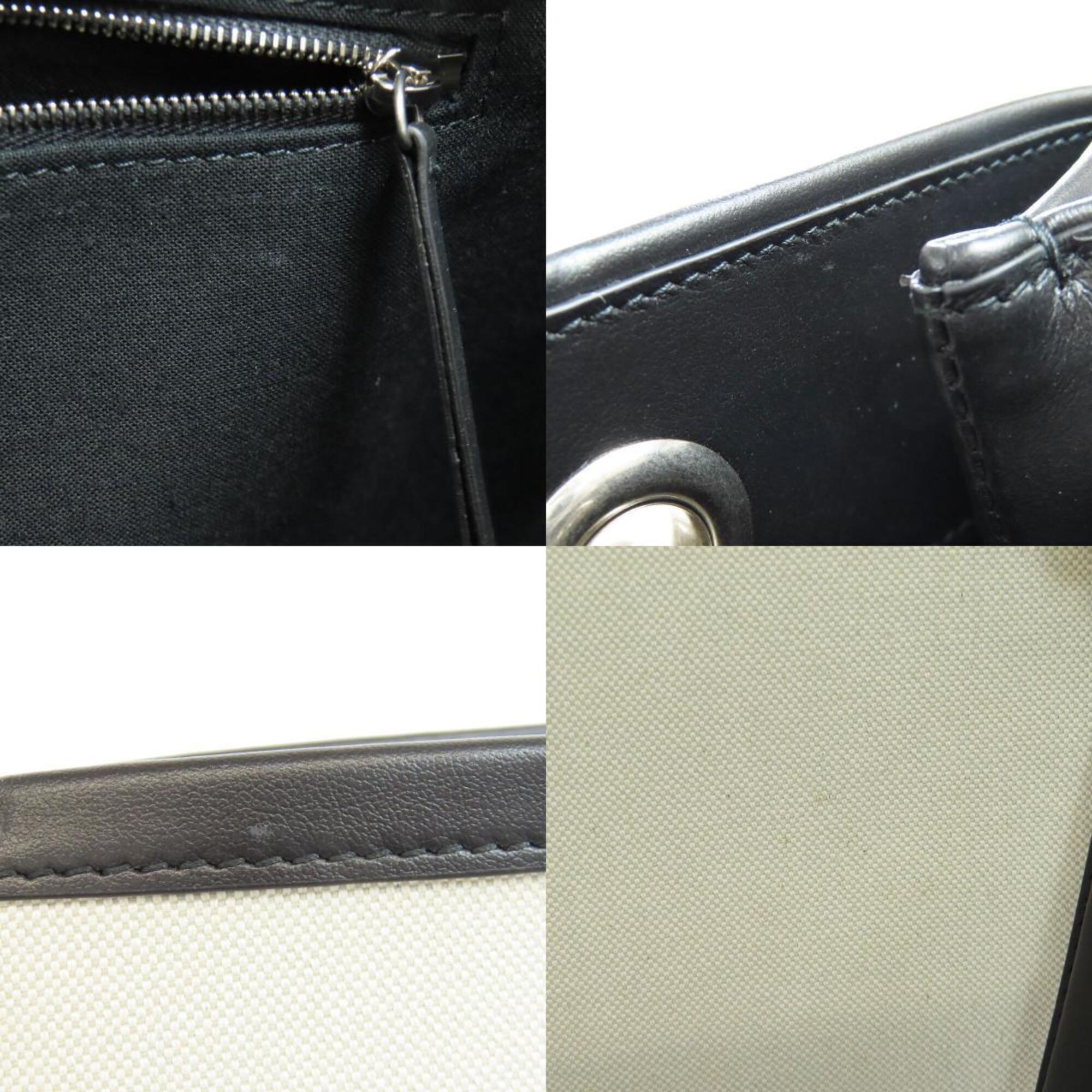 Balenciaga Black White Canvas Tote Bag (Pre-Owned)