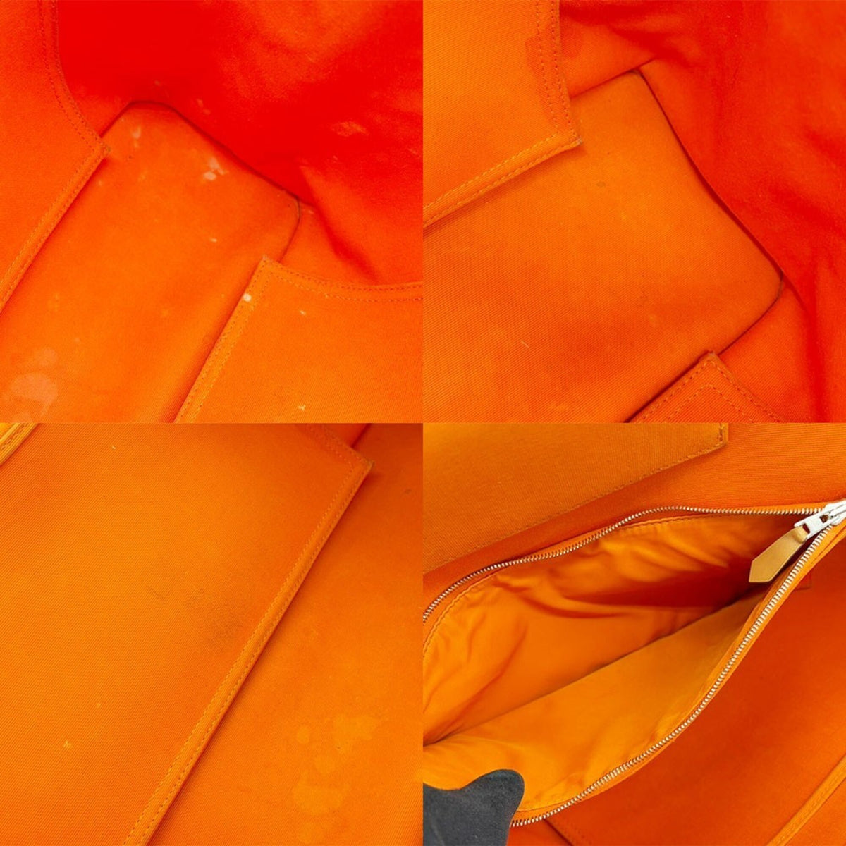 Hermes Orange Toile Officier Tote Bag (Pre-Owned)