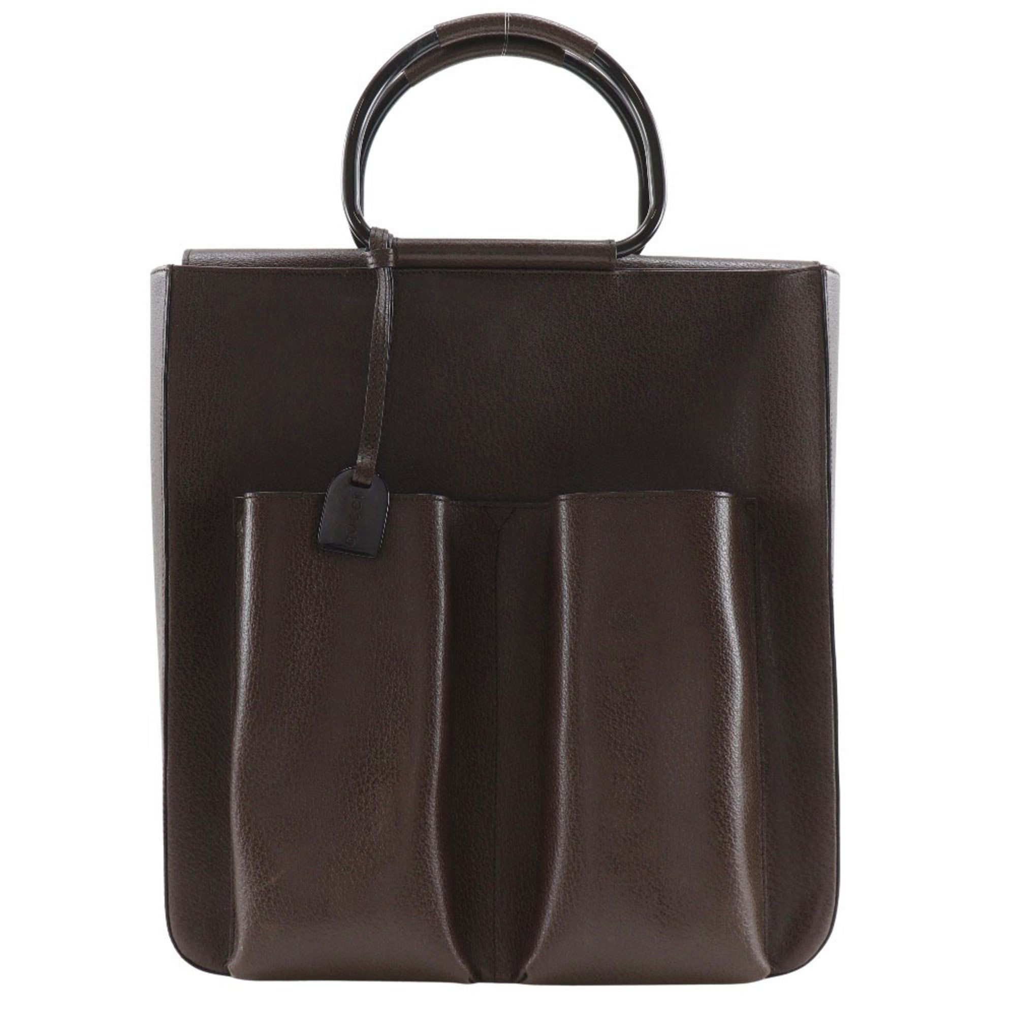 Gucci Brown Leather Handbag (Pre-Owned)