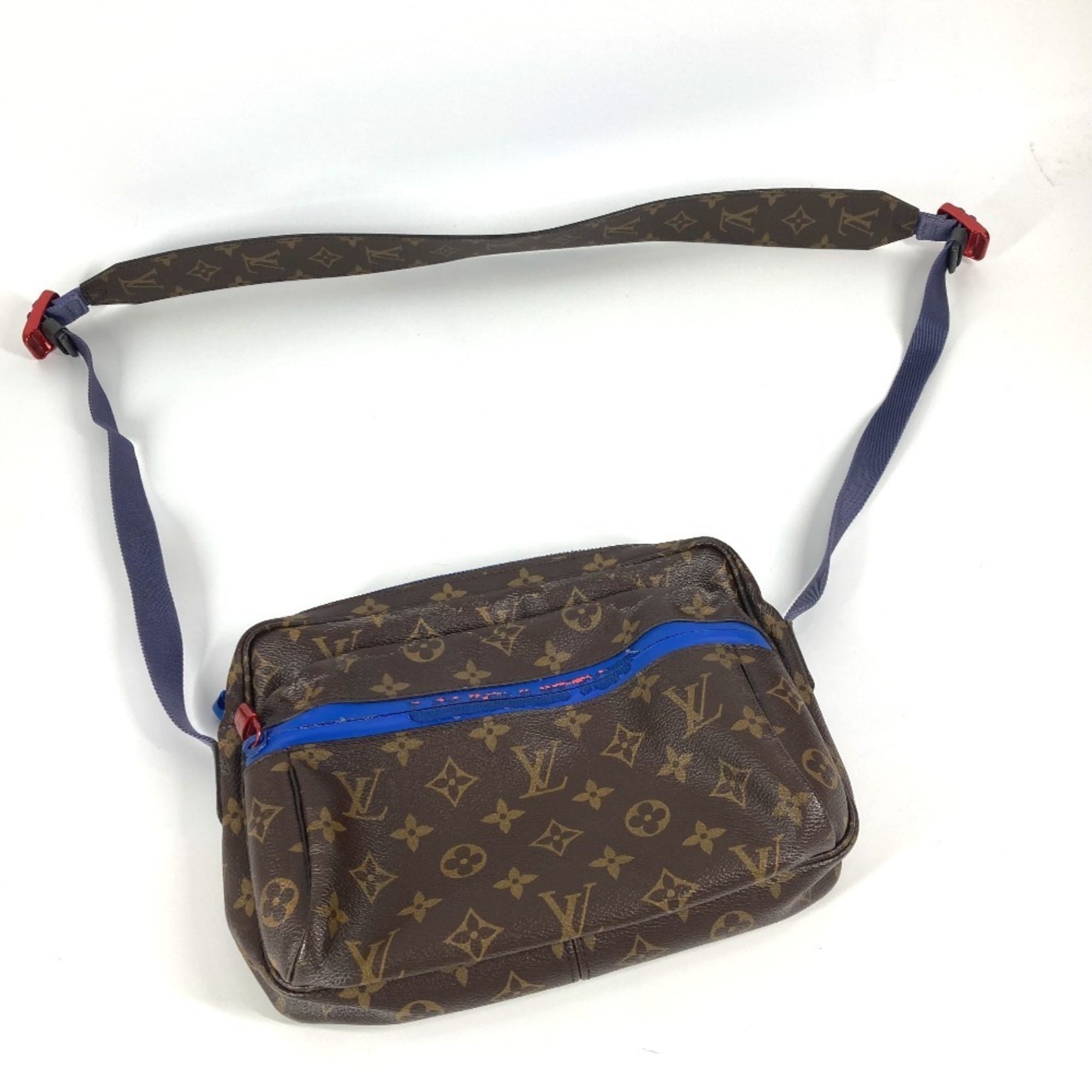 Louis Vuitton Monogram Blue Brown Monogram Shoulder Bag (Pre-Owned)