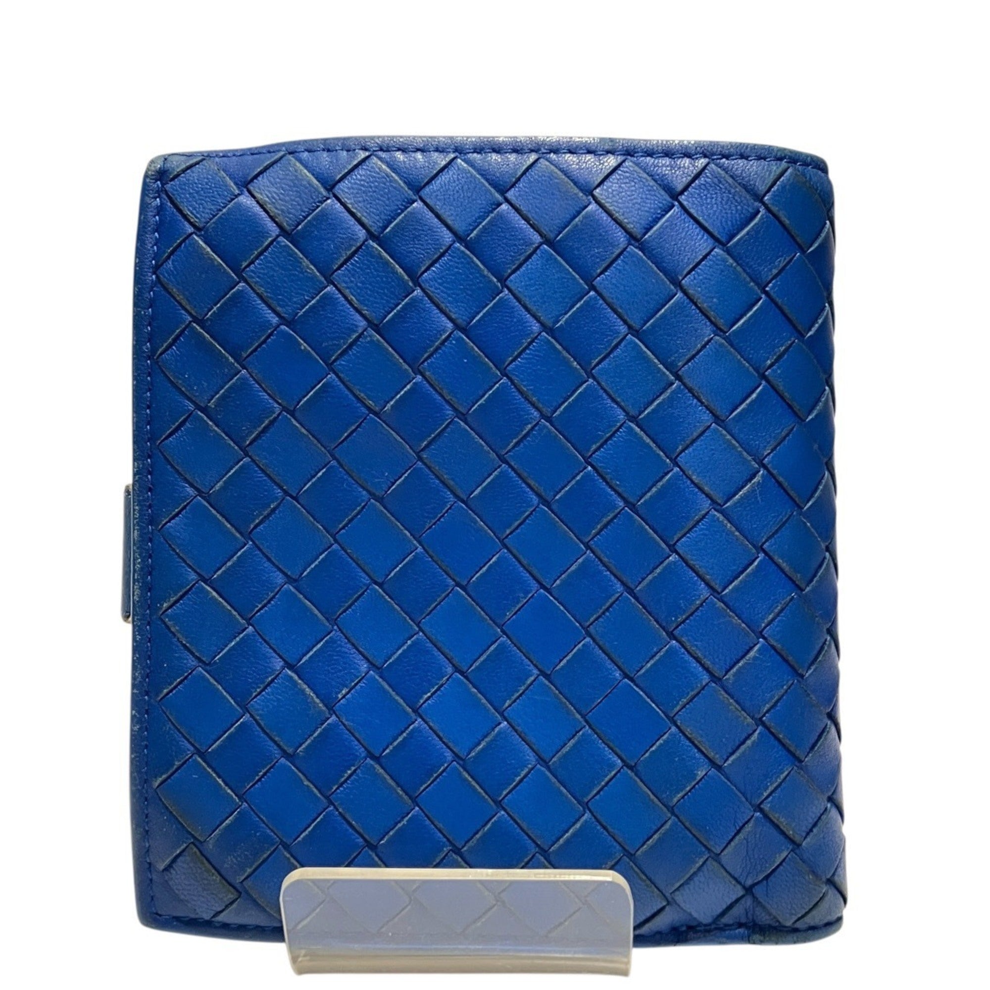 Bottega Veneta Blue Leather Wallet (Bi-Fold) (Pre-Owned)