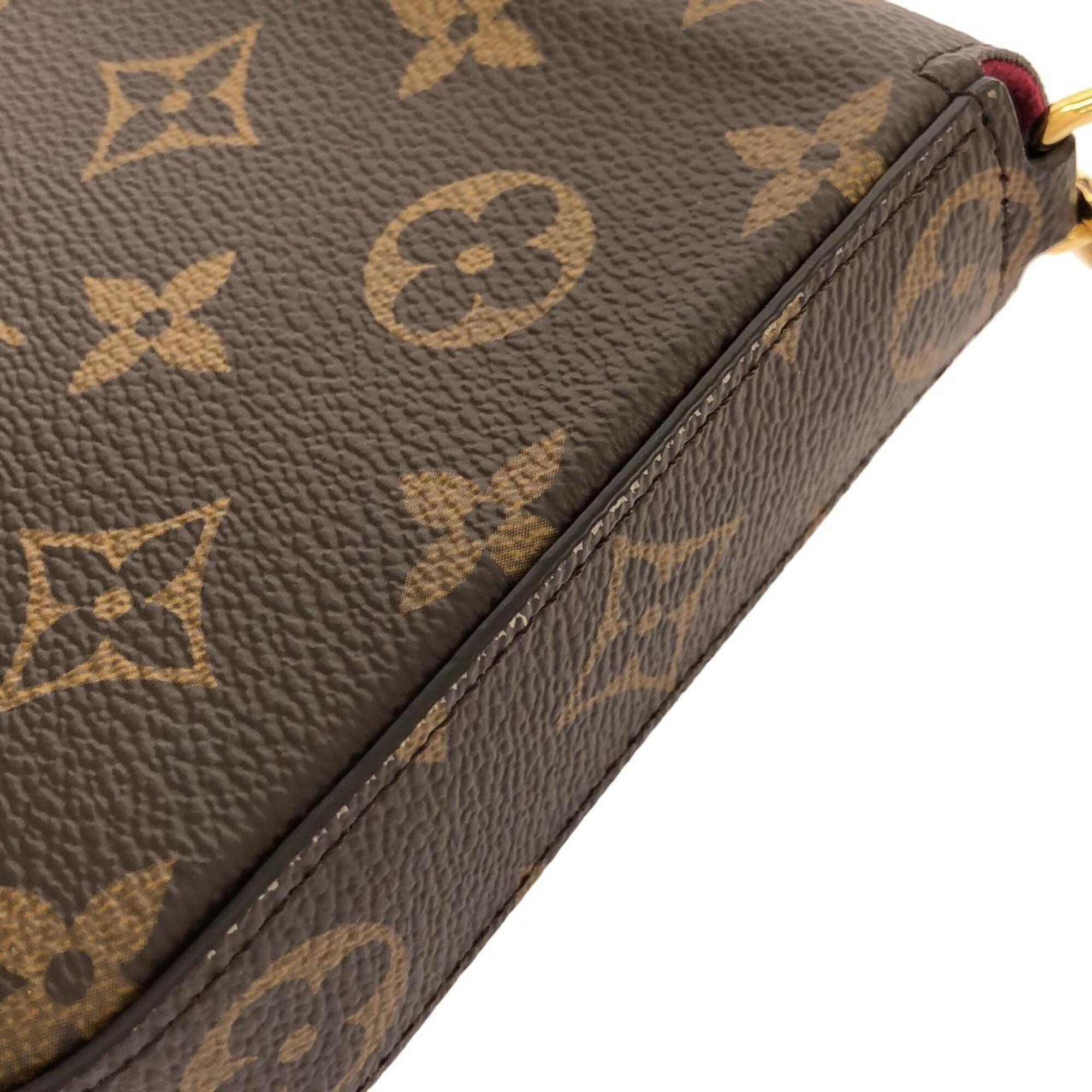 Louis Vuitton Marron Coated Canvas Shoulder Bag (Pre-Owned)