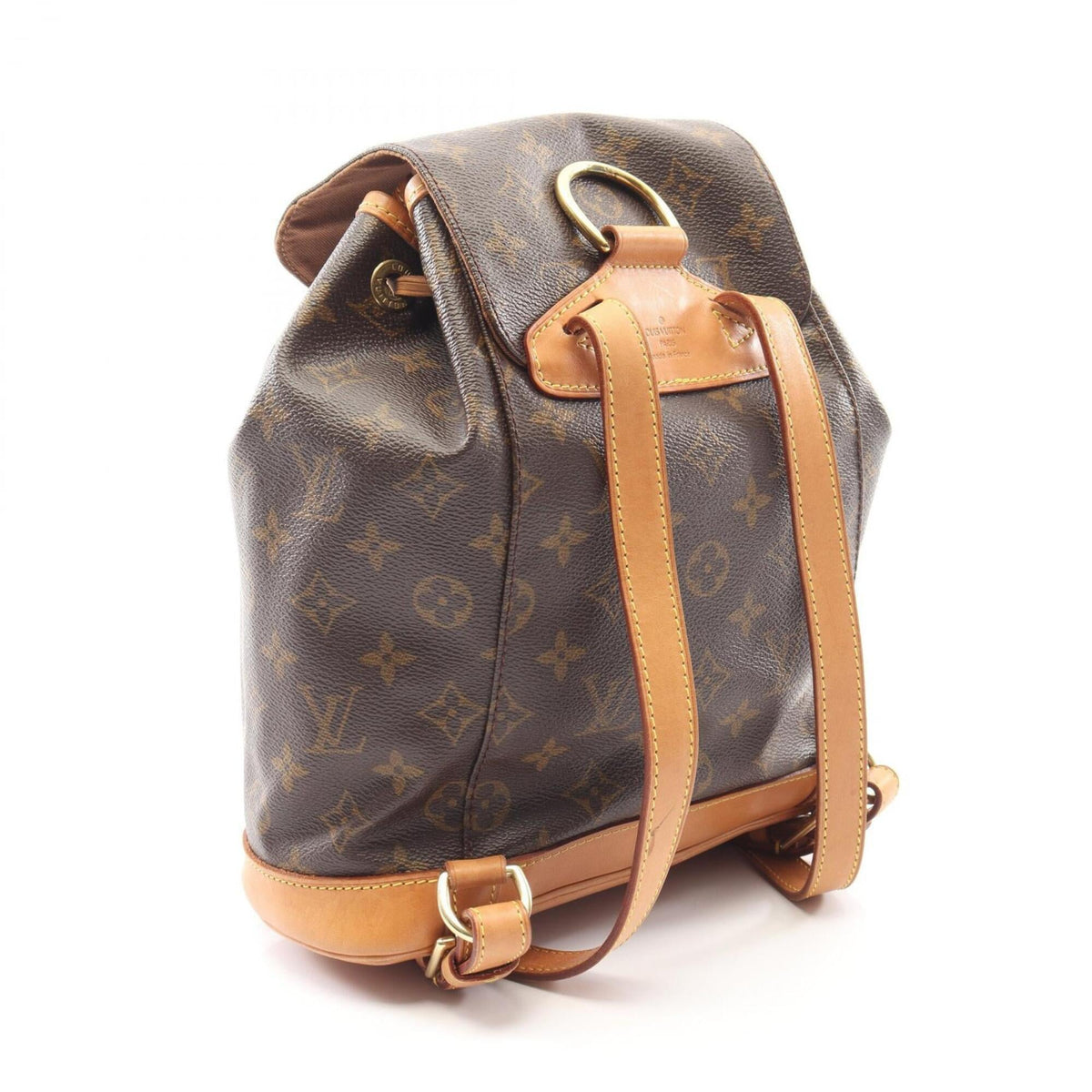 Louis Vuitton Brown Monogram Coated Canvas Leather Backpack (Pre-Owned)