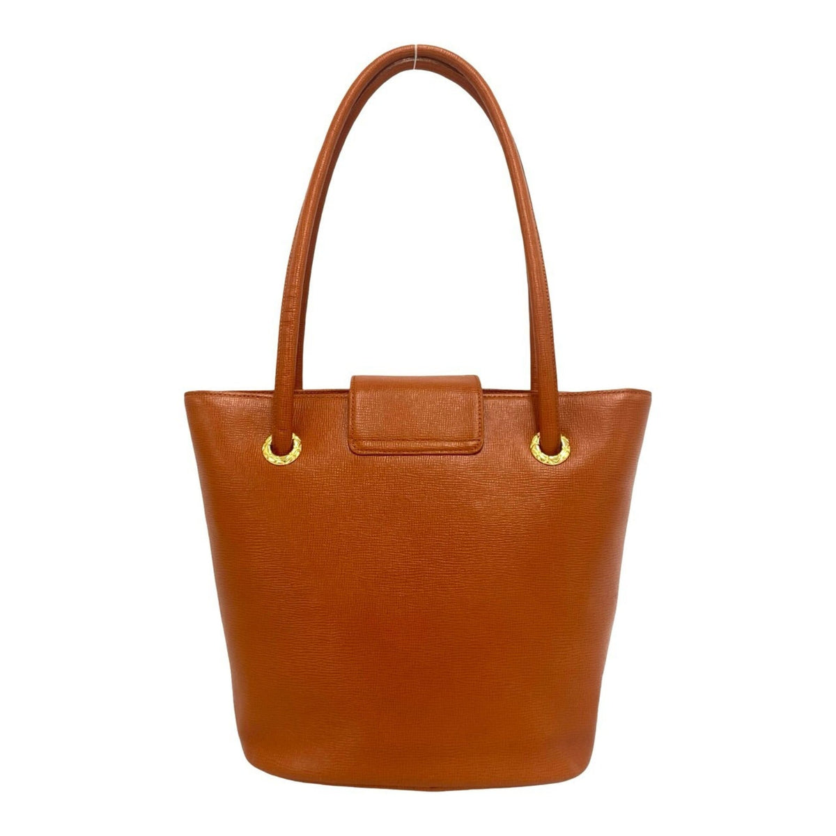 Burberry Orange Leather Handbag Shoulder Bag Tote Bag (Pre-Owned)