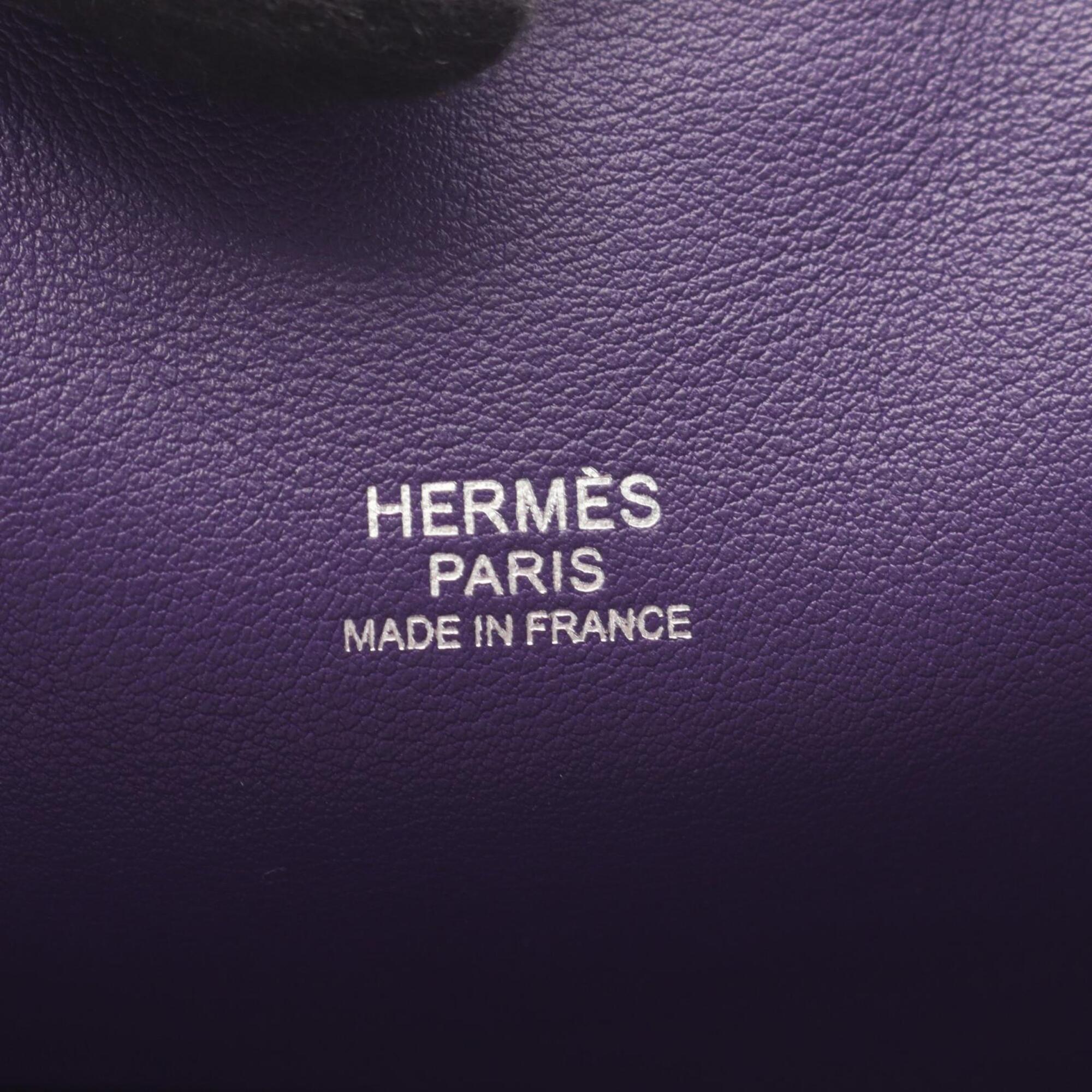 Hermes Purple Swift Leather Handbag (Pre-Owned)