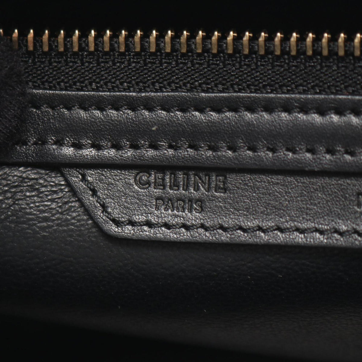 Celine Black Blue Gray Leather Handbag (Pre-Owned)