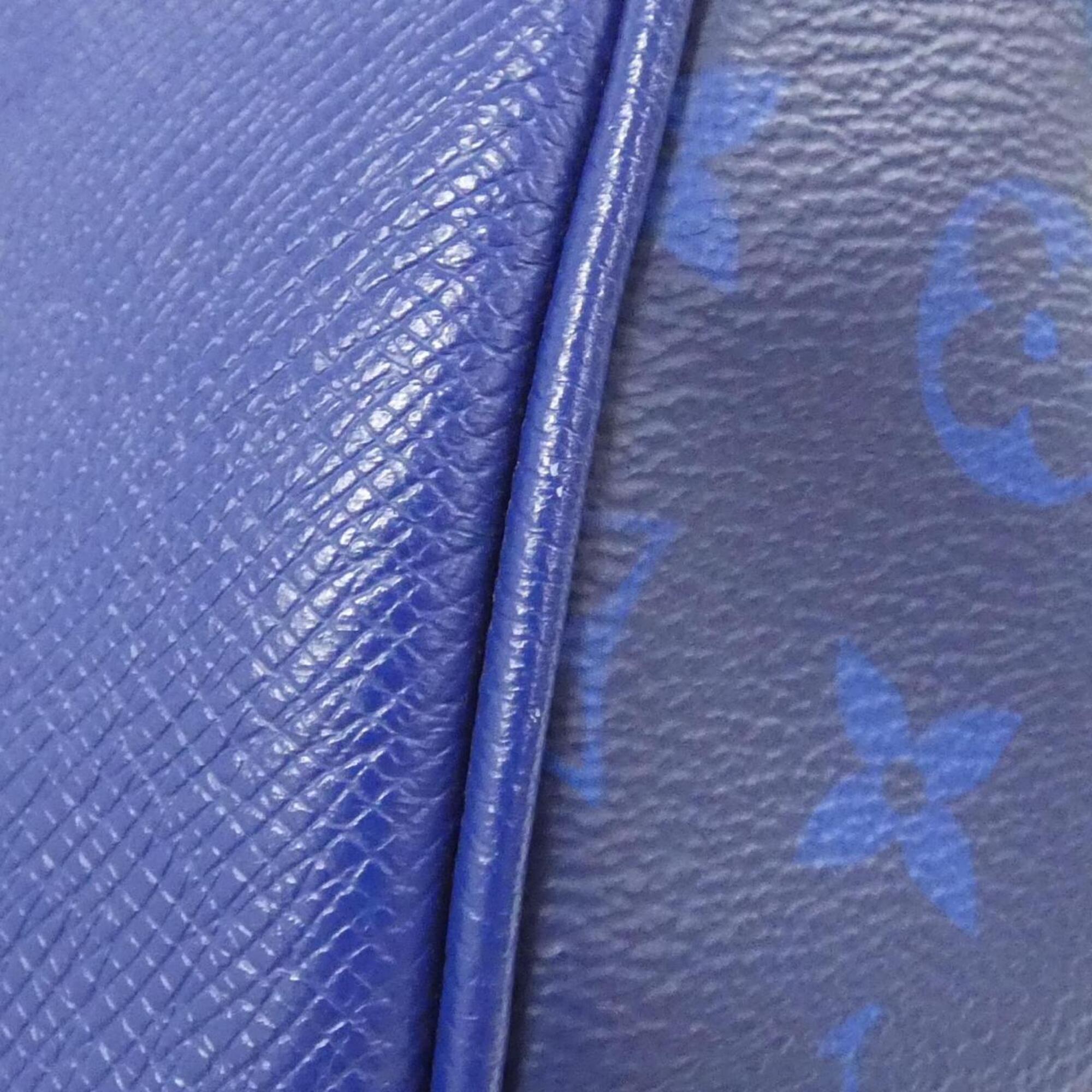 Louis Vuitton Cobalt Coated Canvas Leather Boston Bag (Pre-Owned)