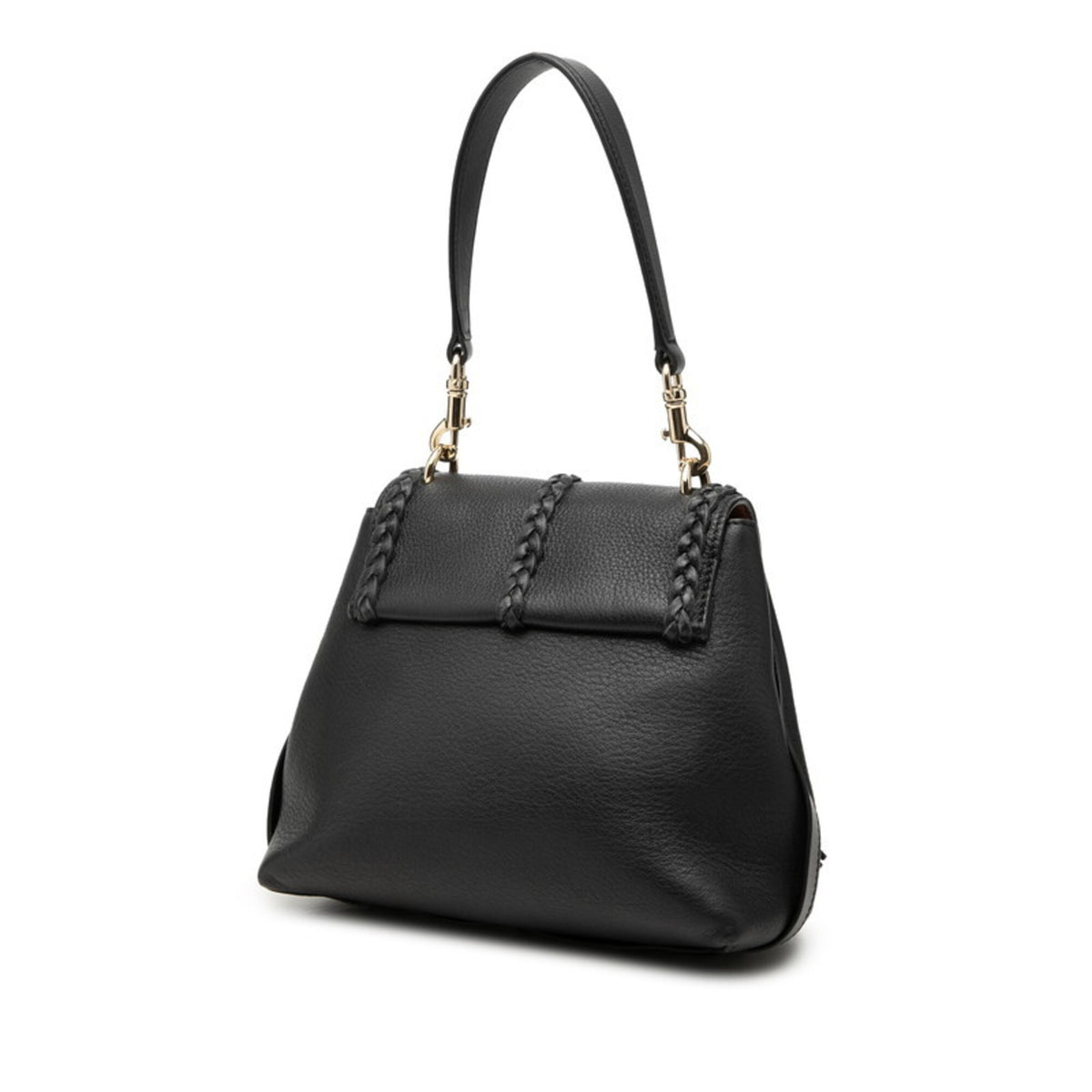 Chloé Black Leather Handbag Shoulder Bag (Pre-Owned)