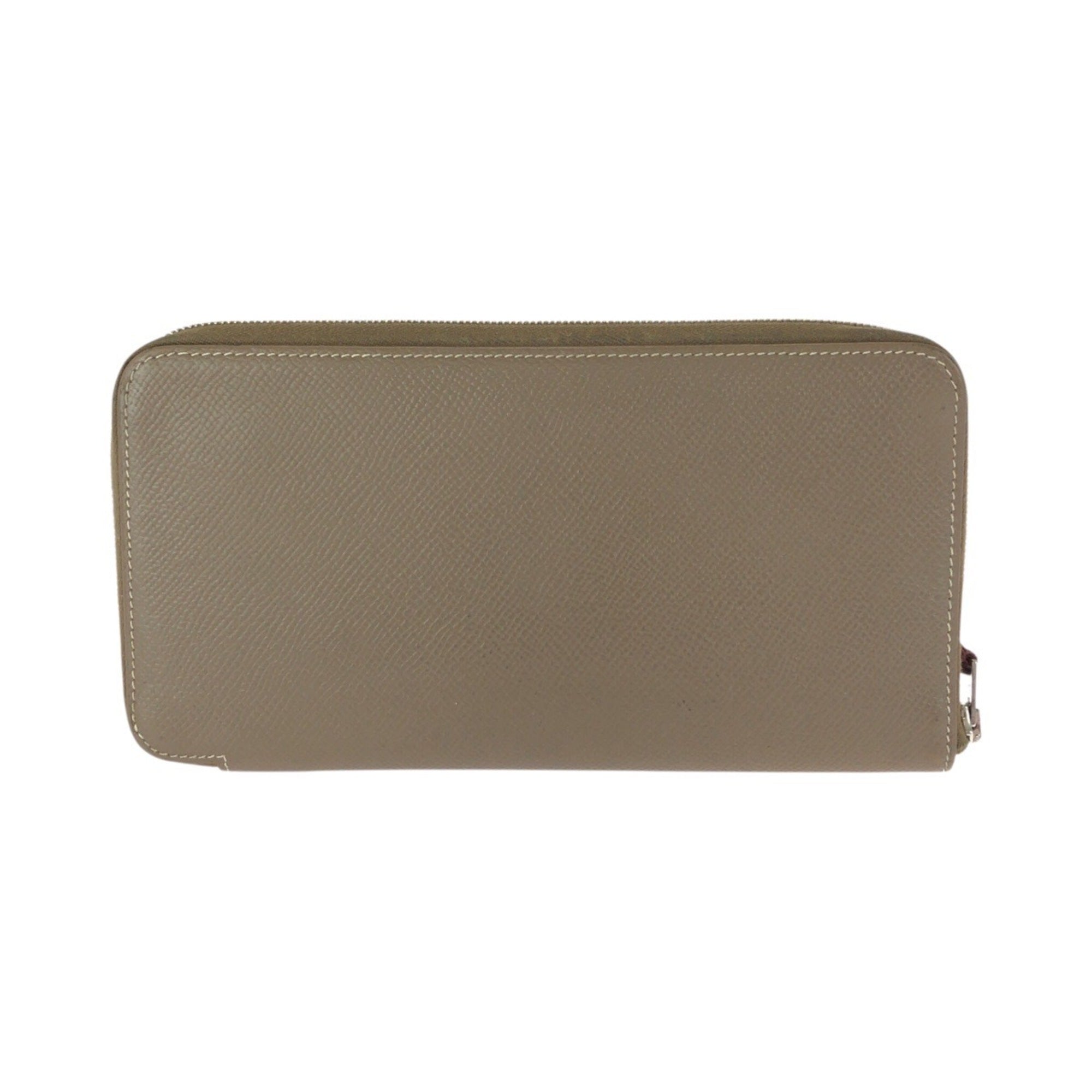 Hermes Beige Etoupe Gray Epsom Leather Long Wallet (Bi-Fold) (Pre-Owned)