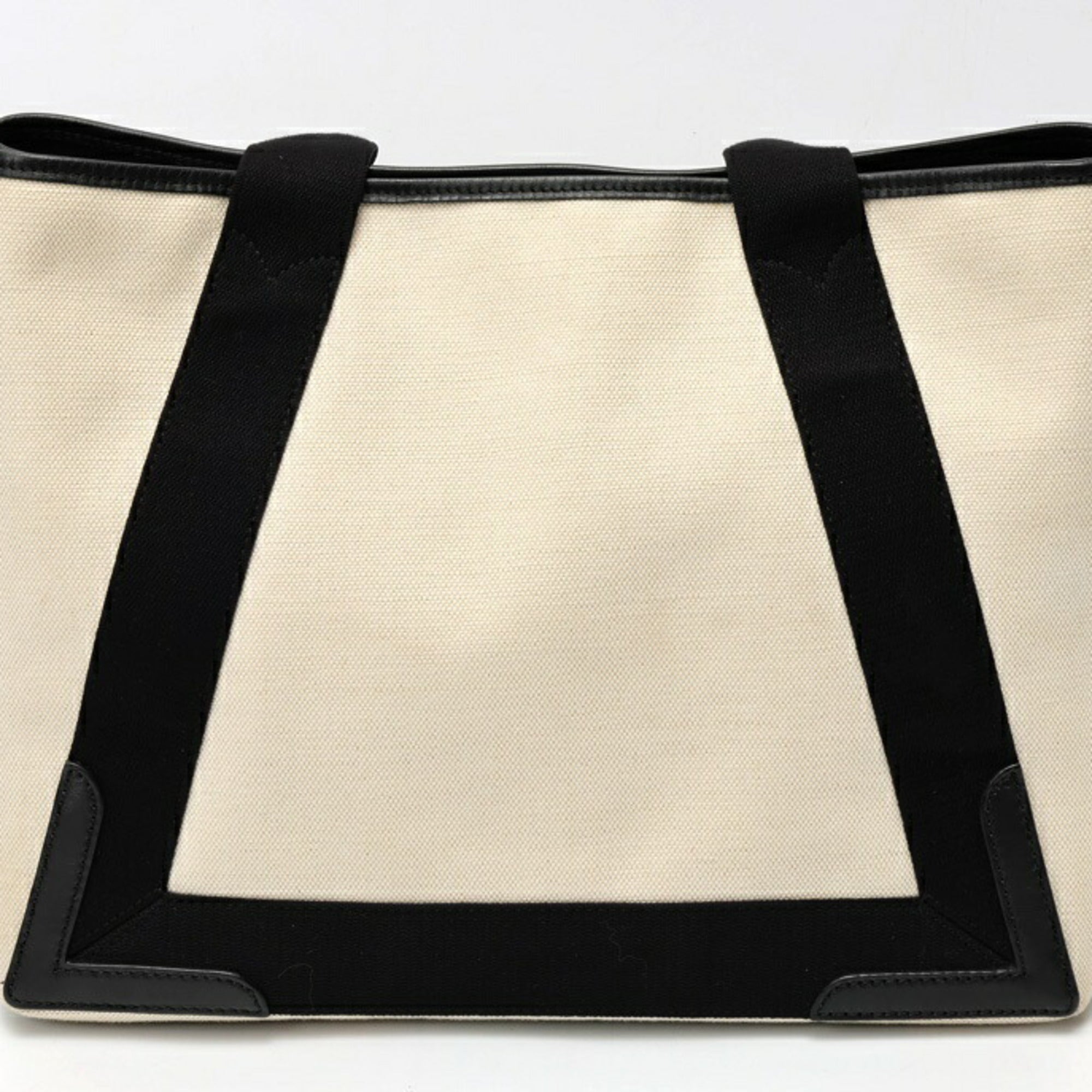 Balenciaga Black Canvas Leather Tote Bag (Pre-Owned)