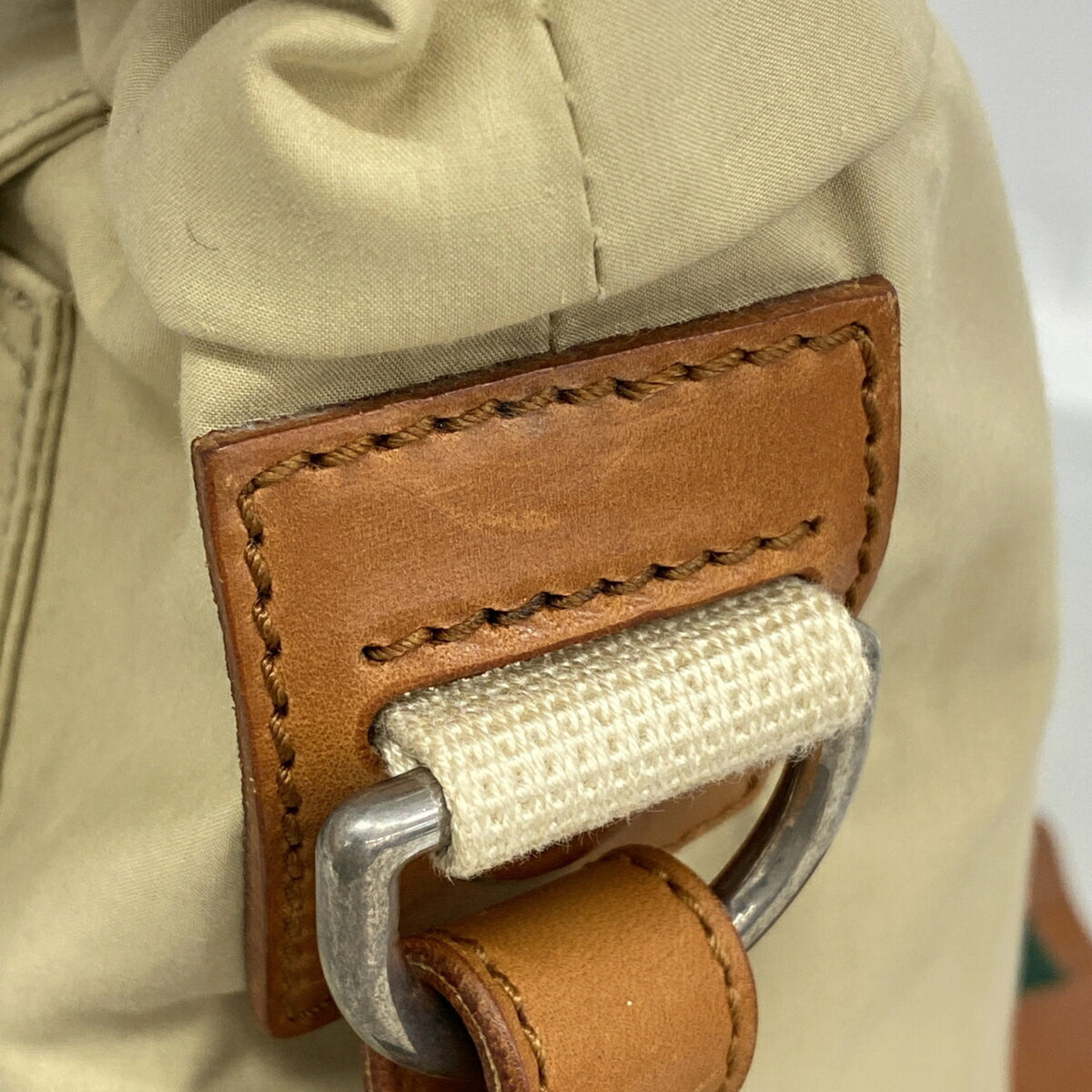 Gucci Beige Nylon Shoulder Bag (Pre-Owned)