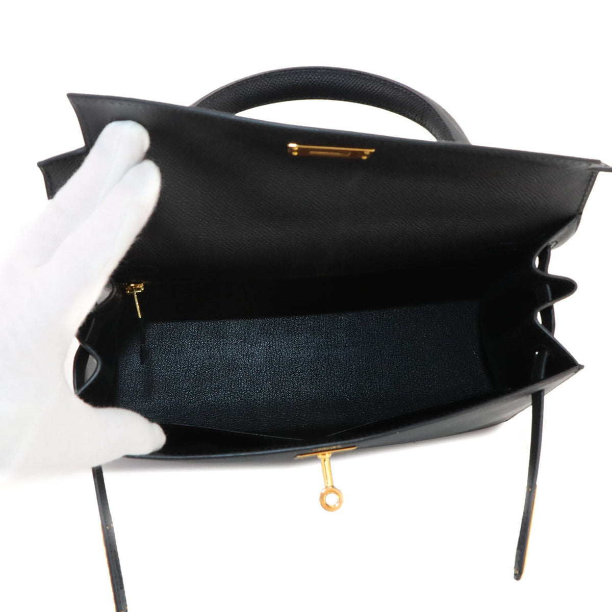 Hermes Black Epsom Leather Handbag (Pre-Owned)