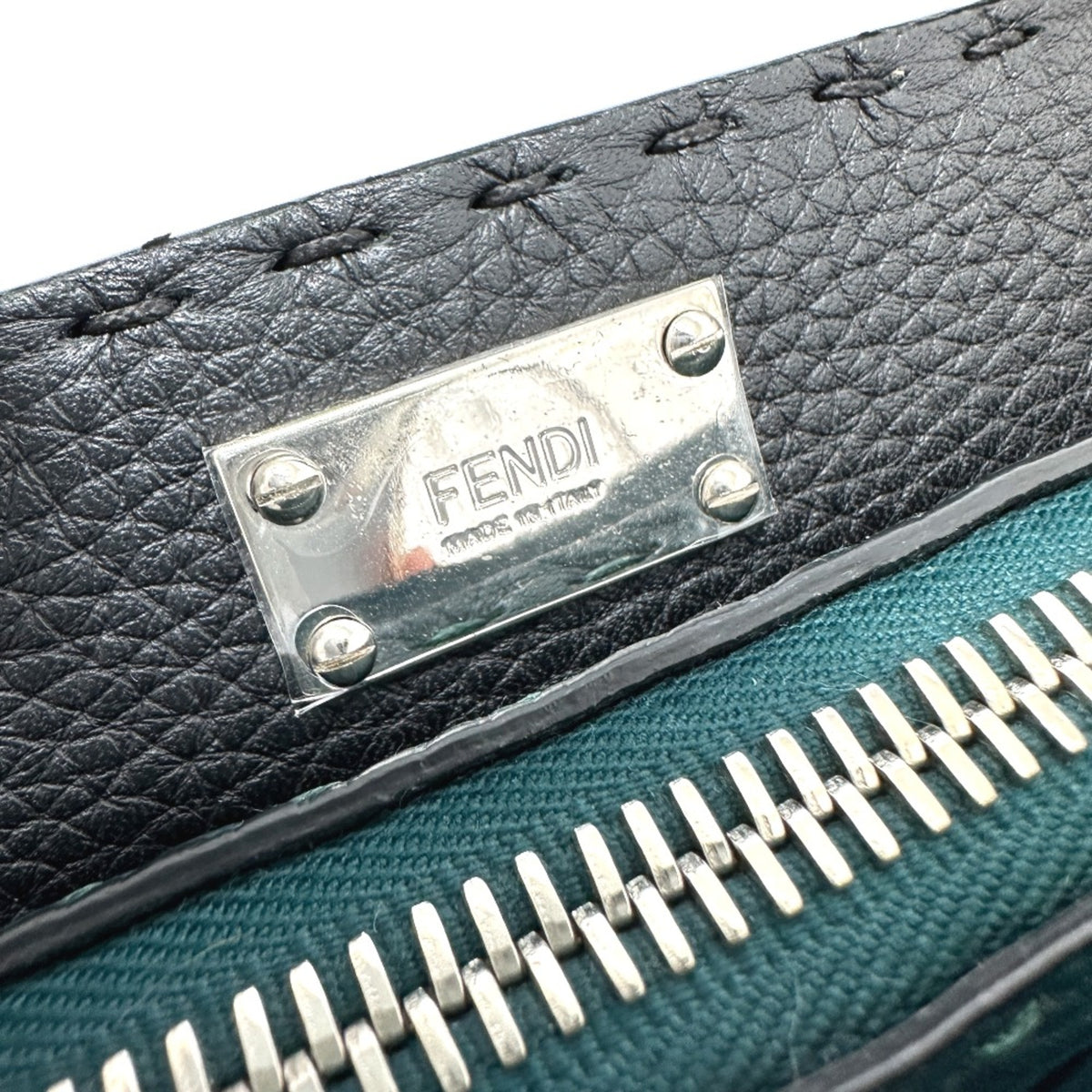 Fendi Blue Leather Briefcase (Pre-Owned)