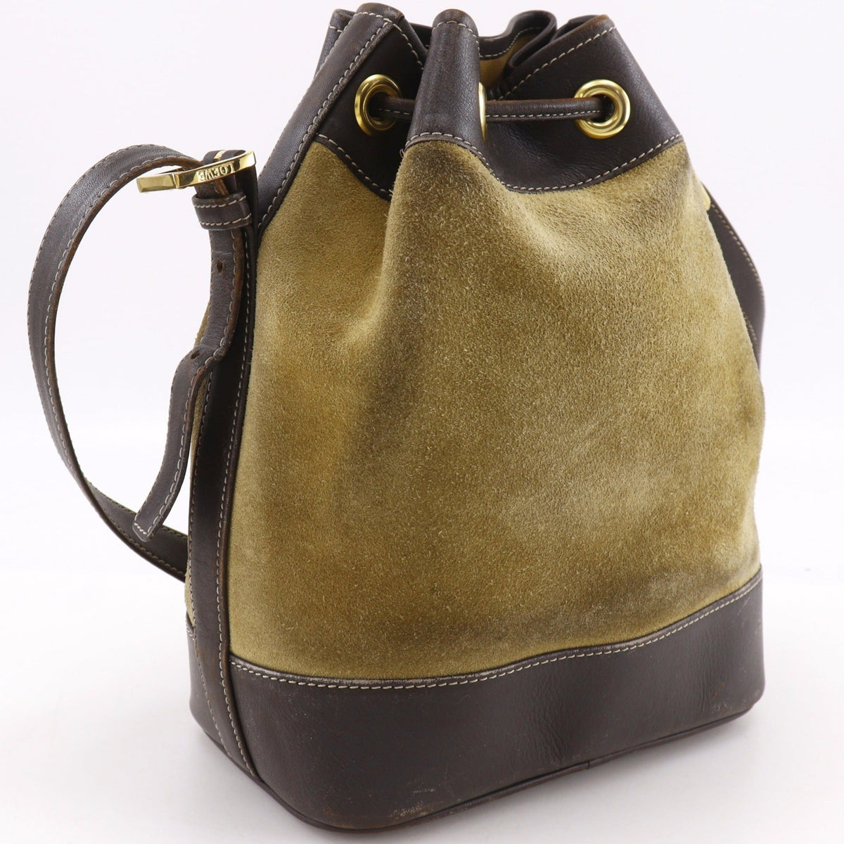 Loewe Beige Suede Leather Shoulder Bag (Pre-Owned)