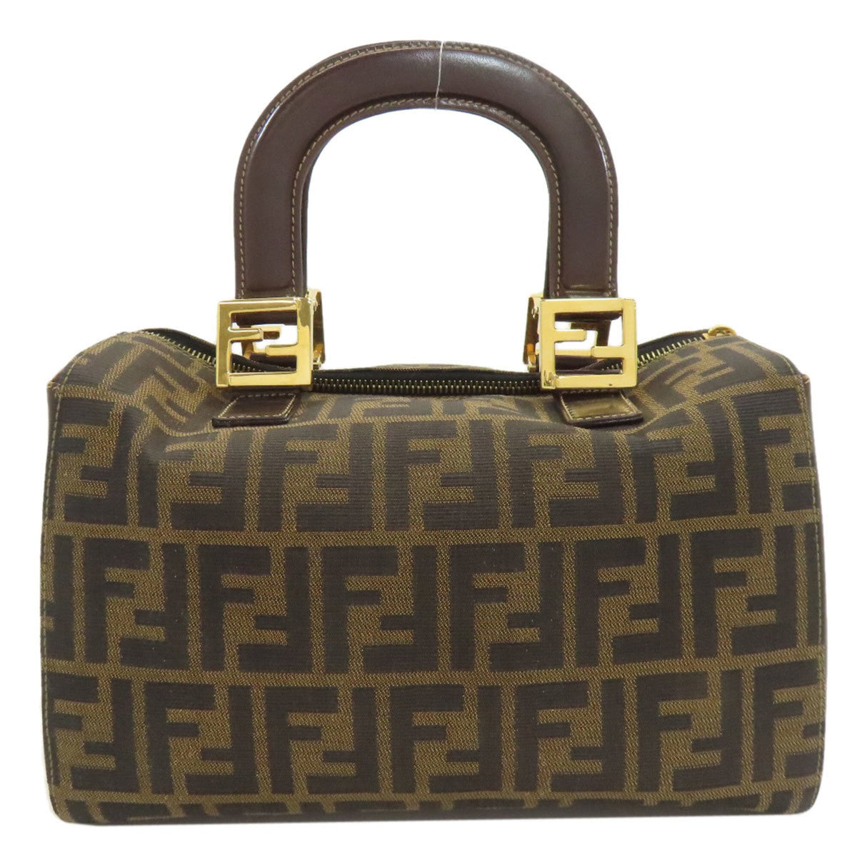 Fendi Brown Zucca Handbag (Pre-Owned)