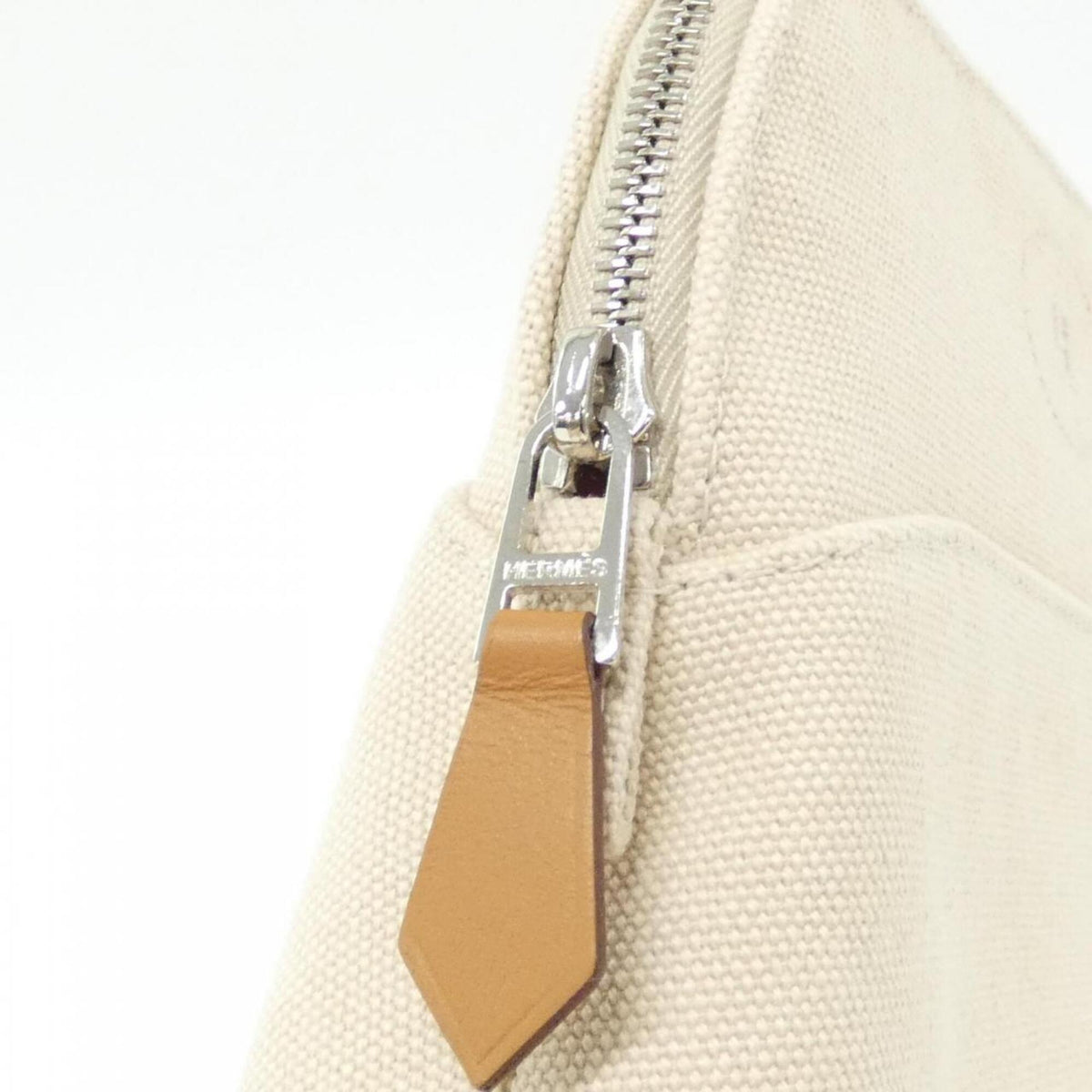 Hermes Beige Natural Canvas Handbag Pouch (Pre-Owned)