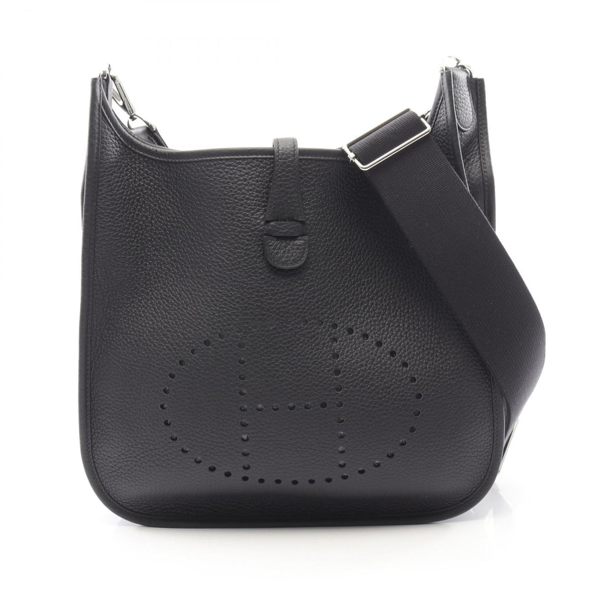 Hermes Navy Taurillon Clemence Leather Handbag Shoulder Bag (Pre-Owned)