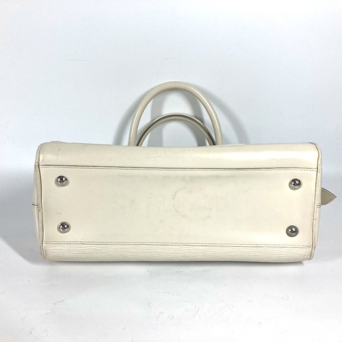 Louis Vuitton Epi Lv Off White White Epi Leather Boston Bag Handbag Shoulder Bag (Pre-Owned)