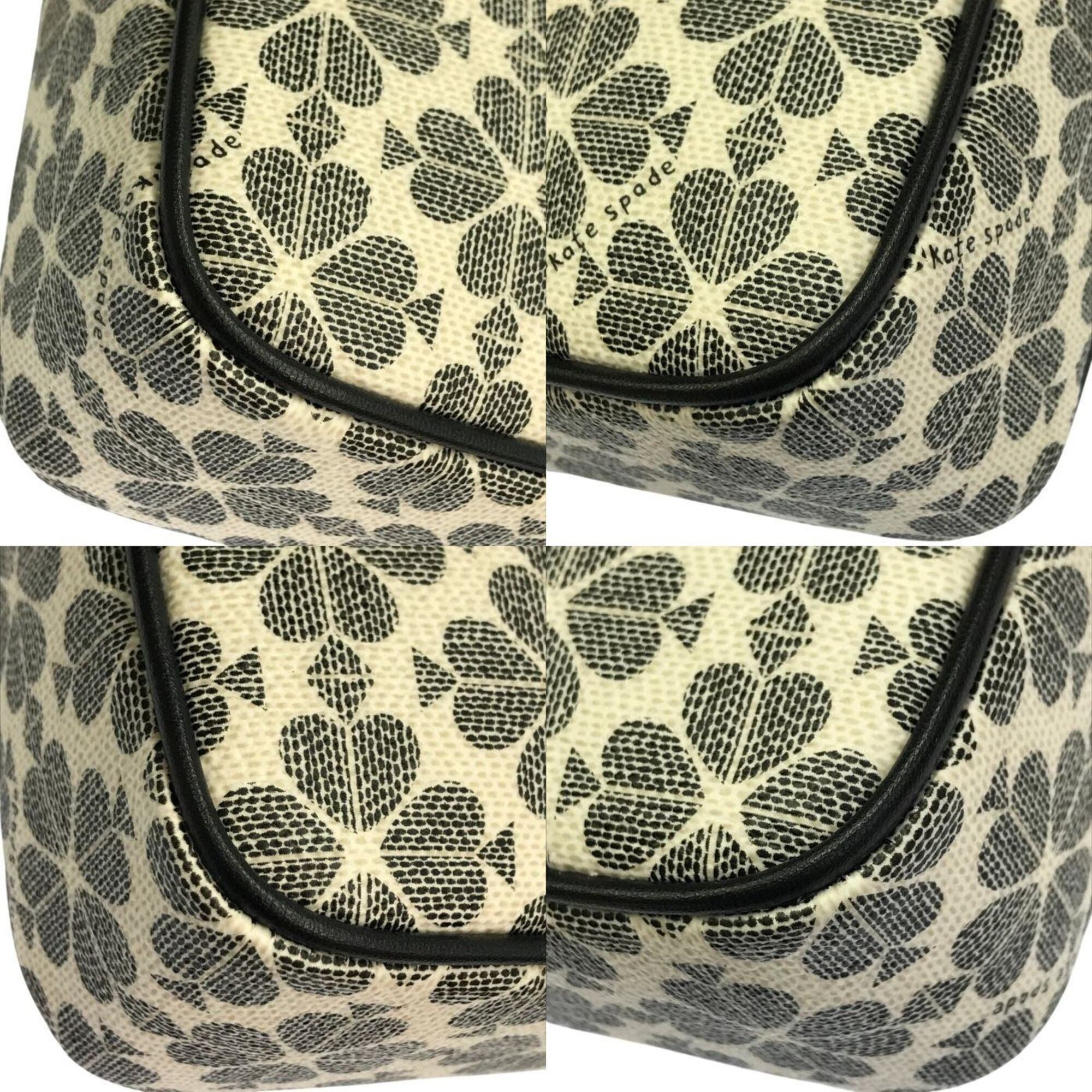Kate Spade Black White Pvc Leather Shoulder Bag (Pre-Owned)