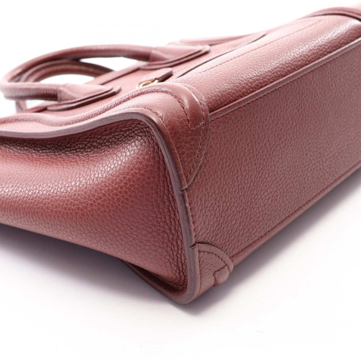 Celine Bordeaux Leather Handbag (Pre-Owned)