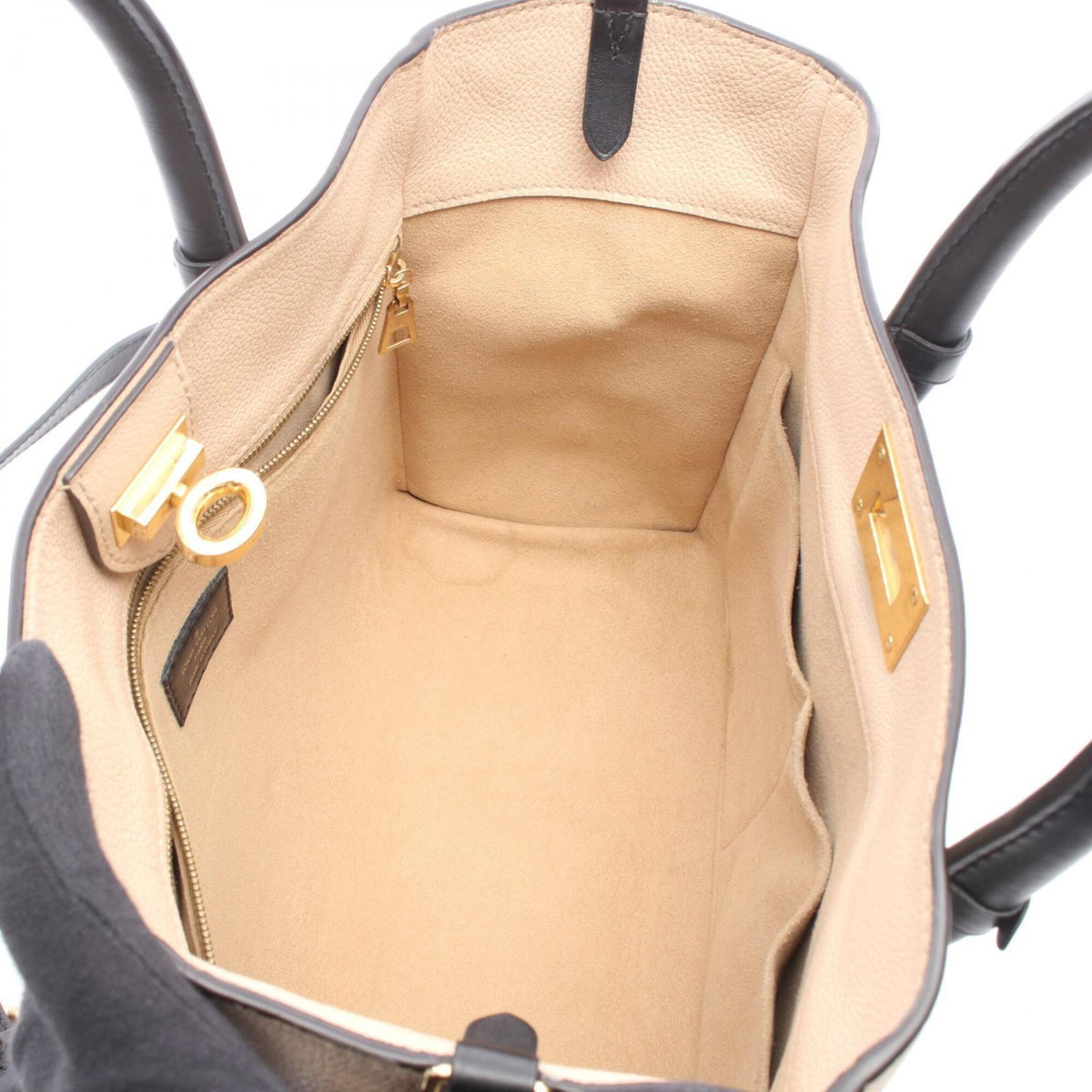 Louis Vuitton Brown Ivory Khaki Pvc Coated Canvas Leather Handbag (Pre-Owned)