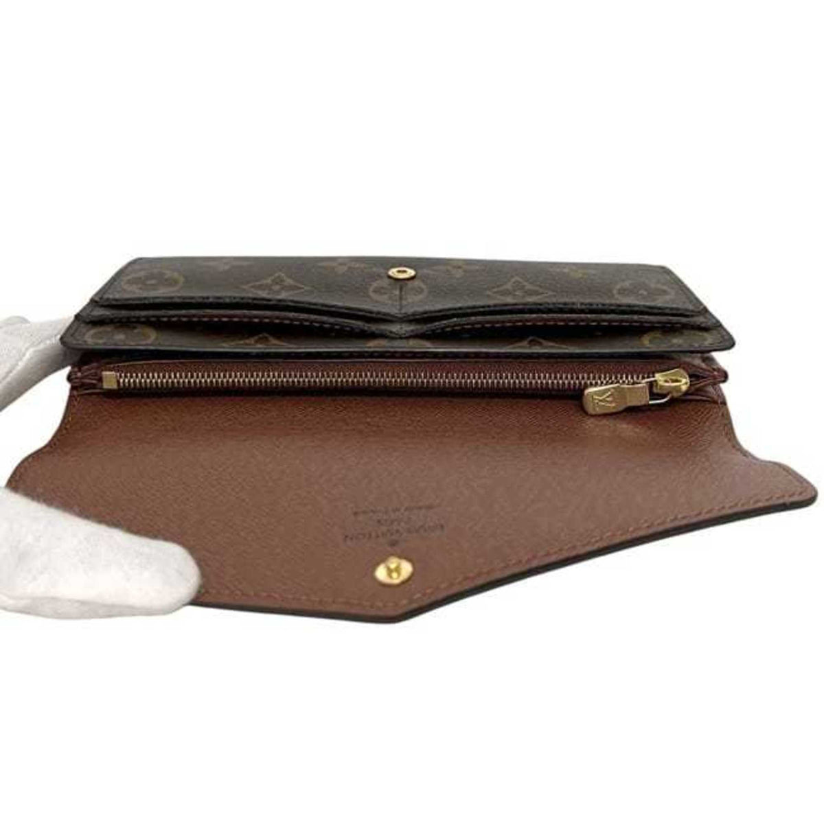 Louis Vuitton Brown Monogram Canvas Long Wallet (Bi-Fold) (Pre-Owned)