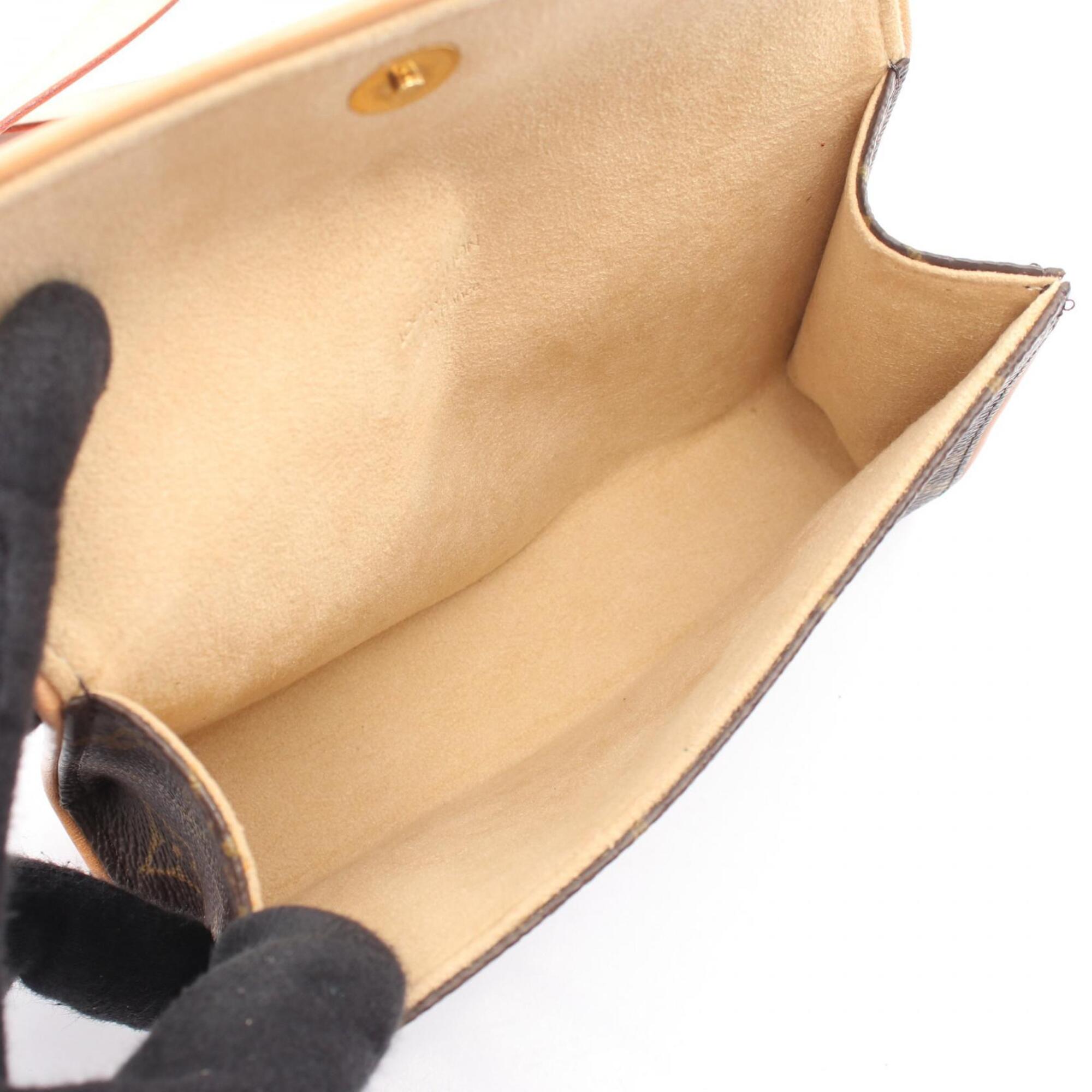 Louis Vuitton Brown Pvc Leather Fanny Pack Handbag (Pre-Owned)