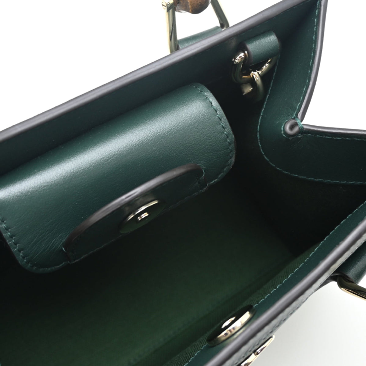 Gucci Green Leather Handbag (Pre-Owned)
