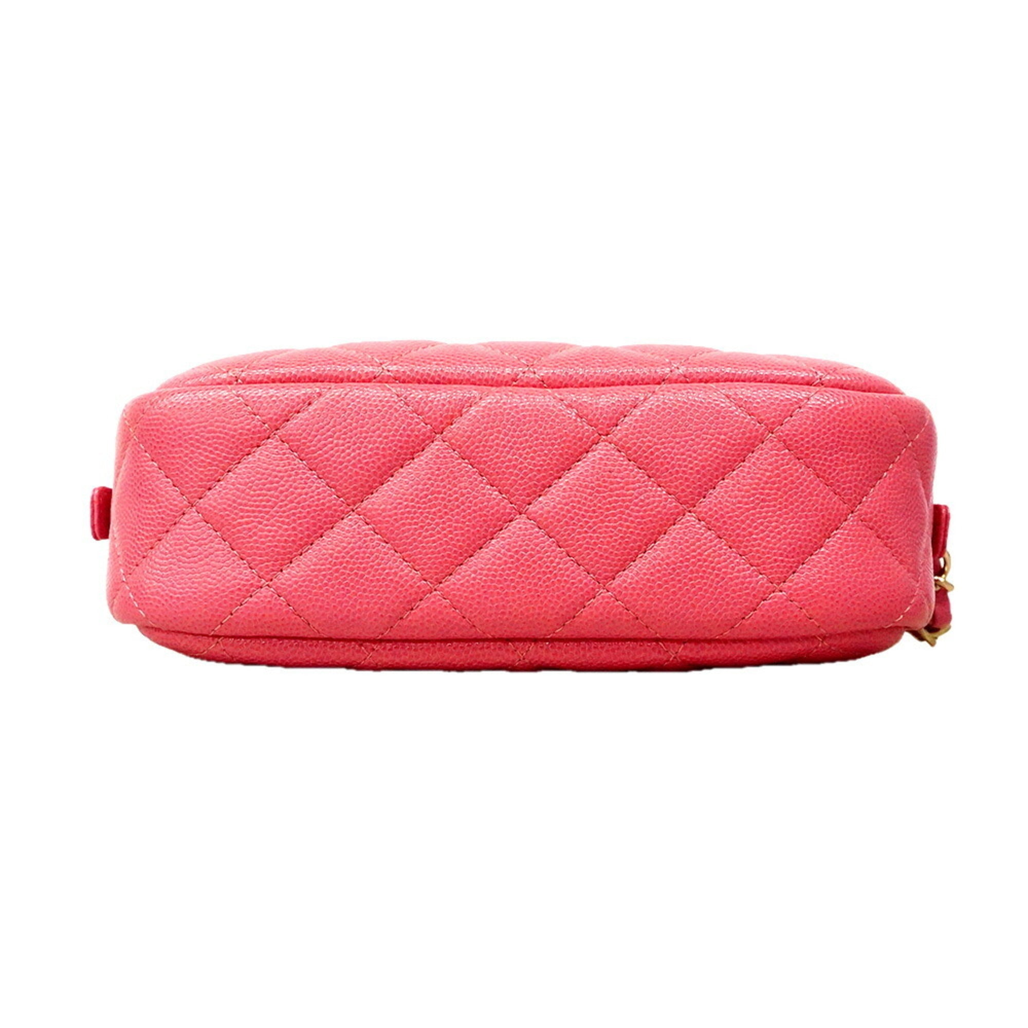 Chanel Pink Grained Calfskin Shoulder Bag (Pre-Owned)