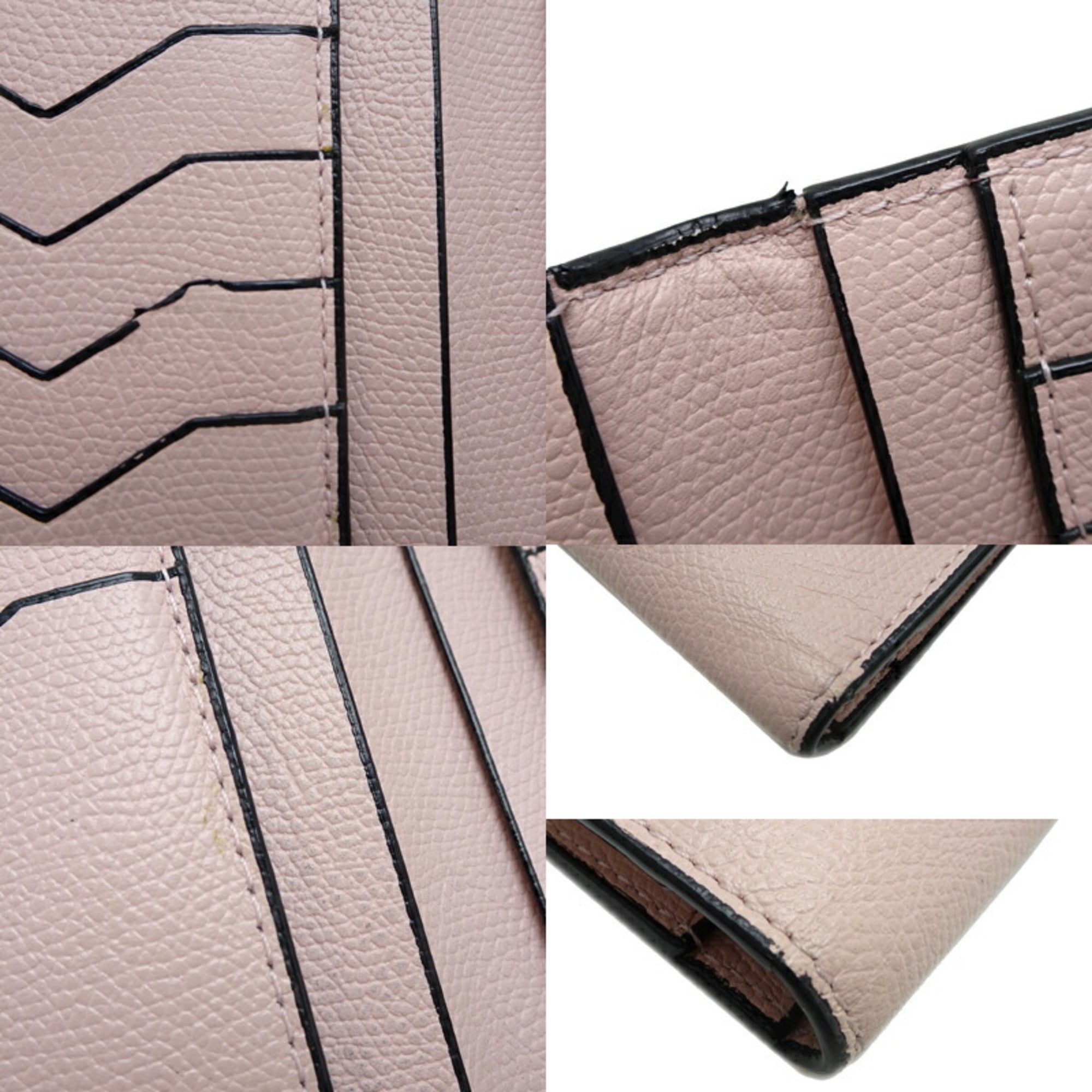 Valextra Pink Leather Wallet (Bi-Fold) (Pre-Owned)